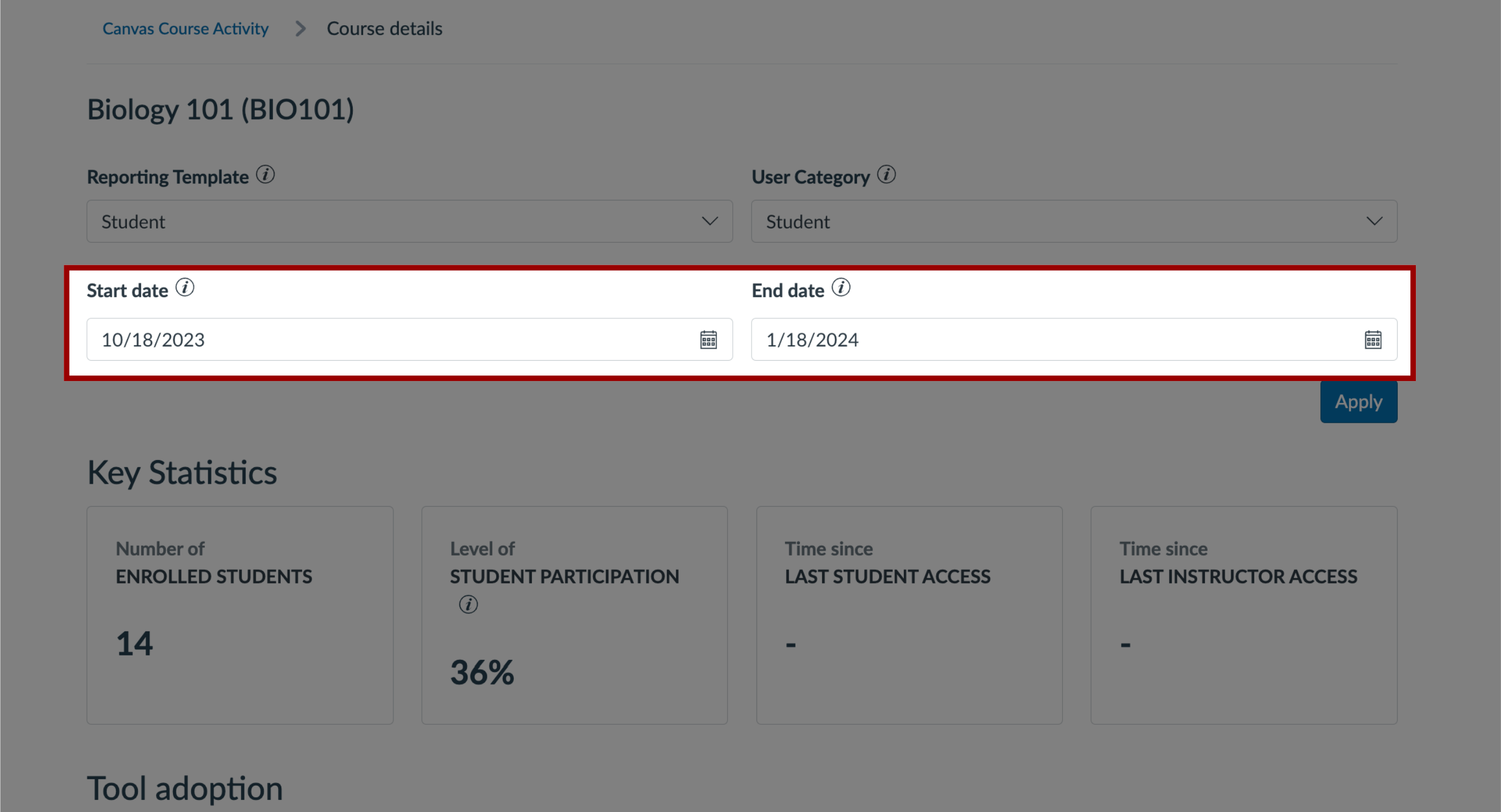 Filter Date Range