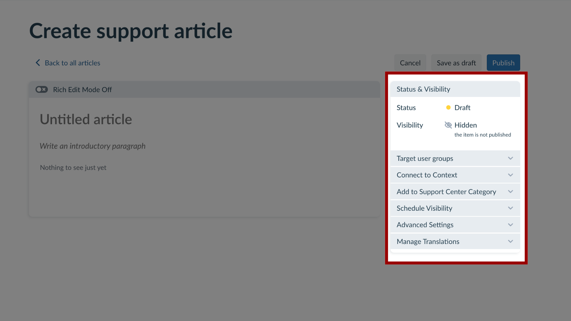 Factors that Impact Support Article Visibility