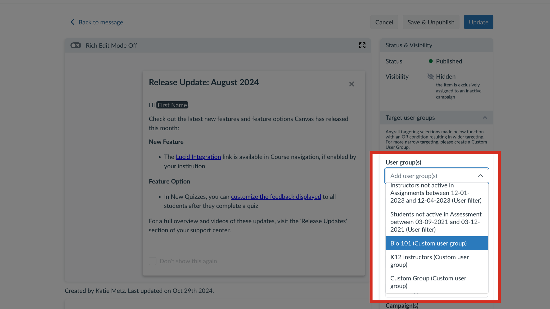 Add Custom User Group