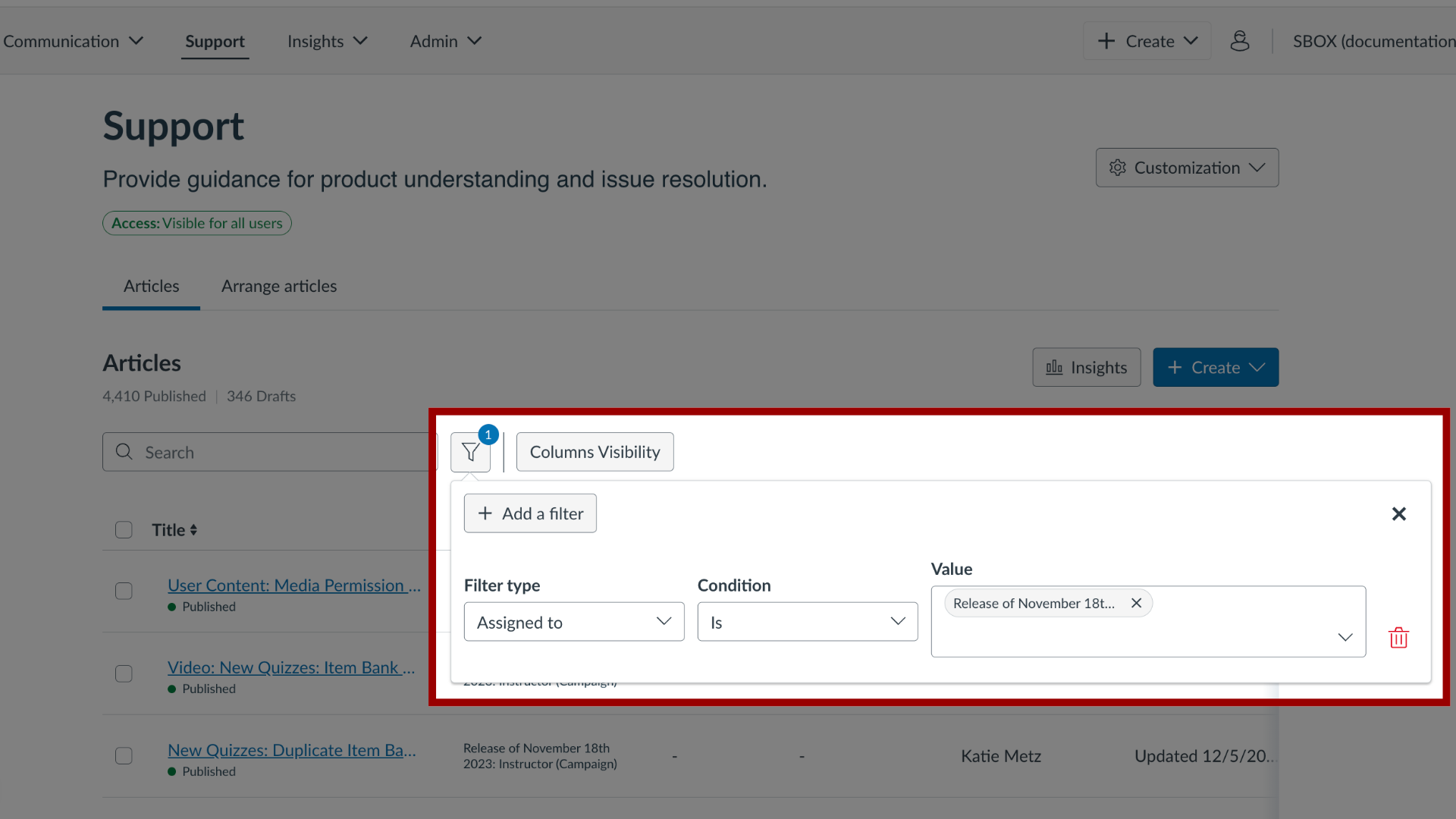 Filter Articles by Campaign