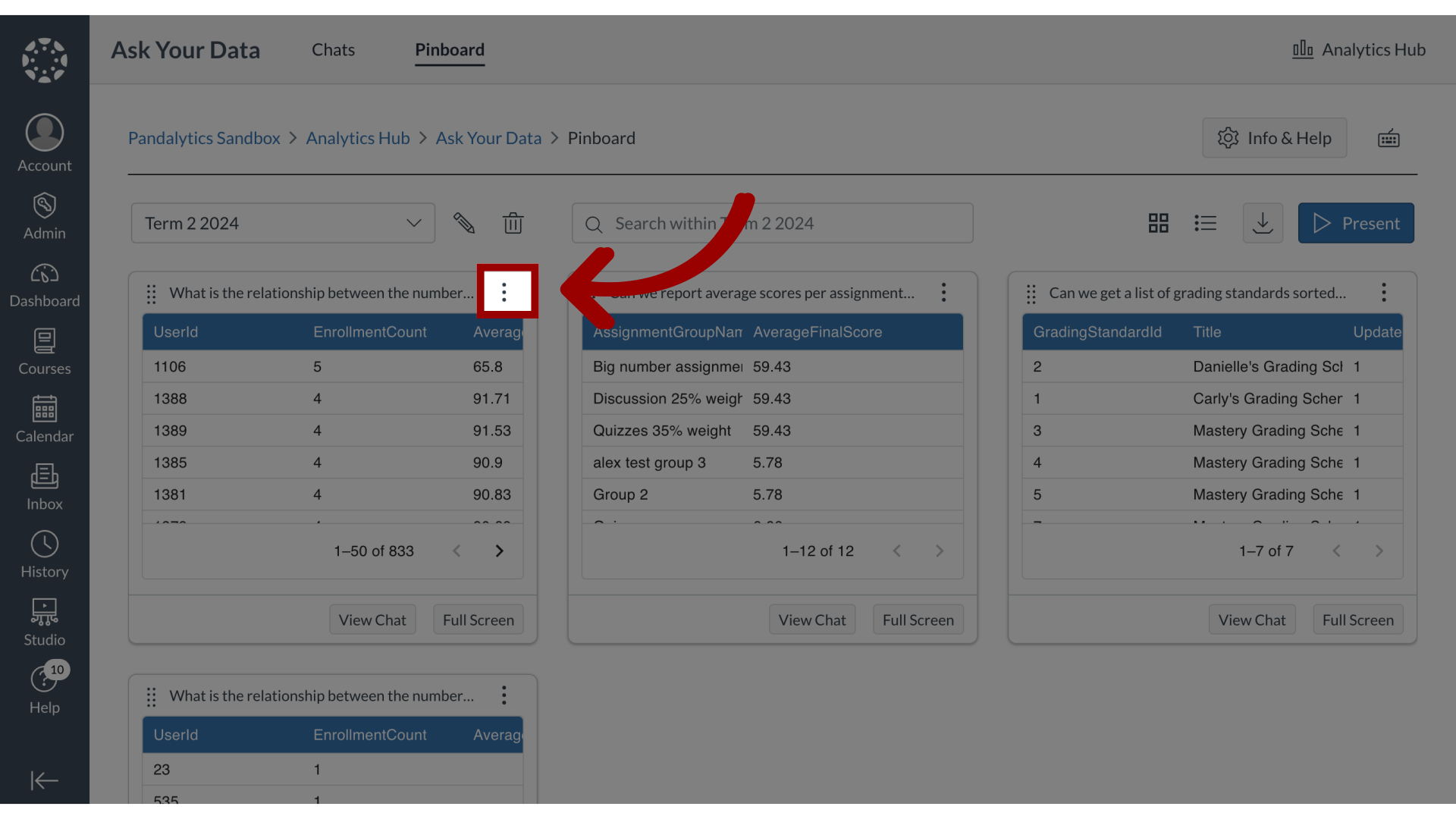 View Pin Options