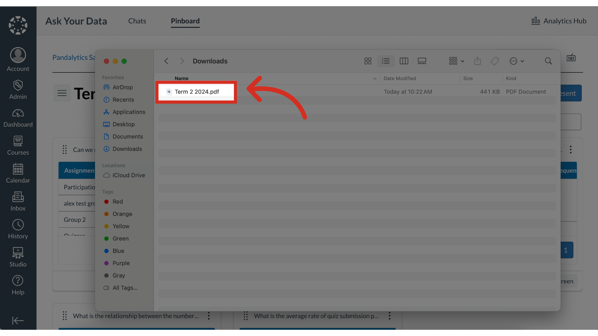 Open Pinboard File