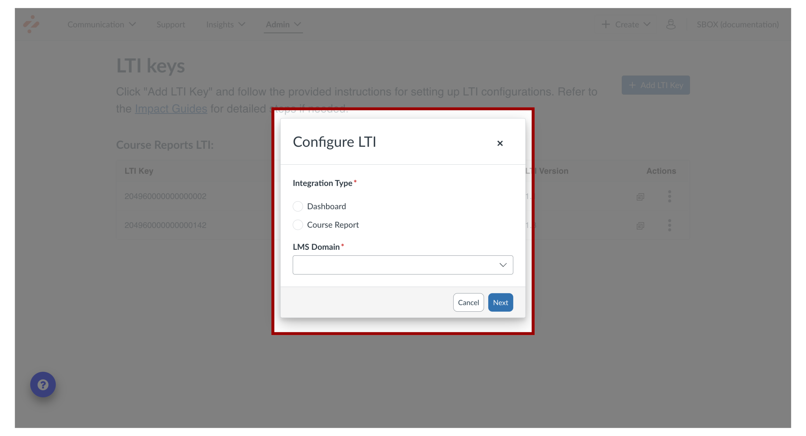 Add Integration Type and LMS Domain