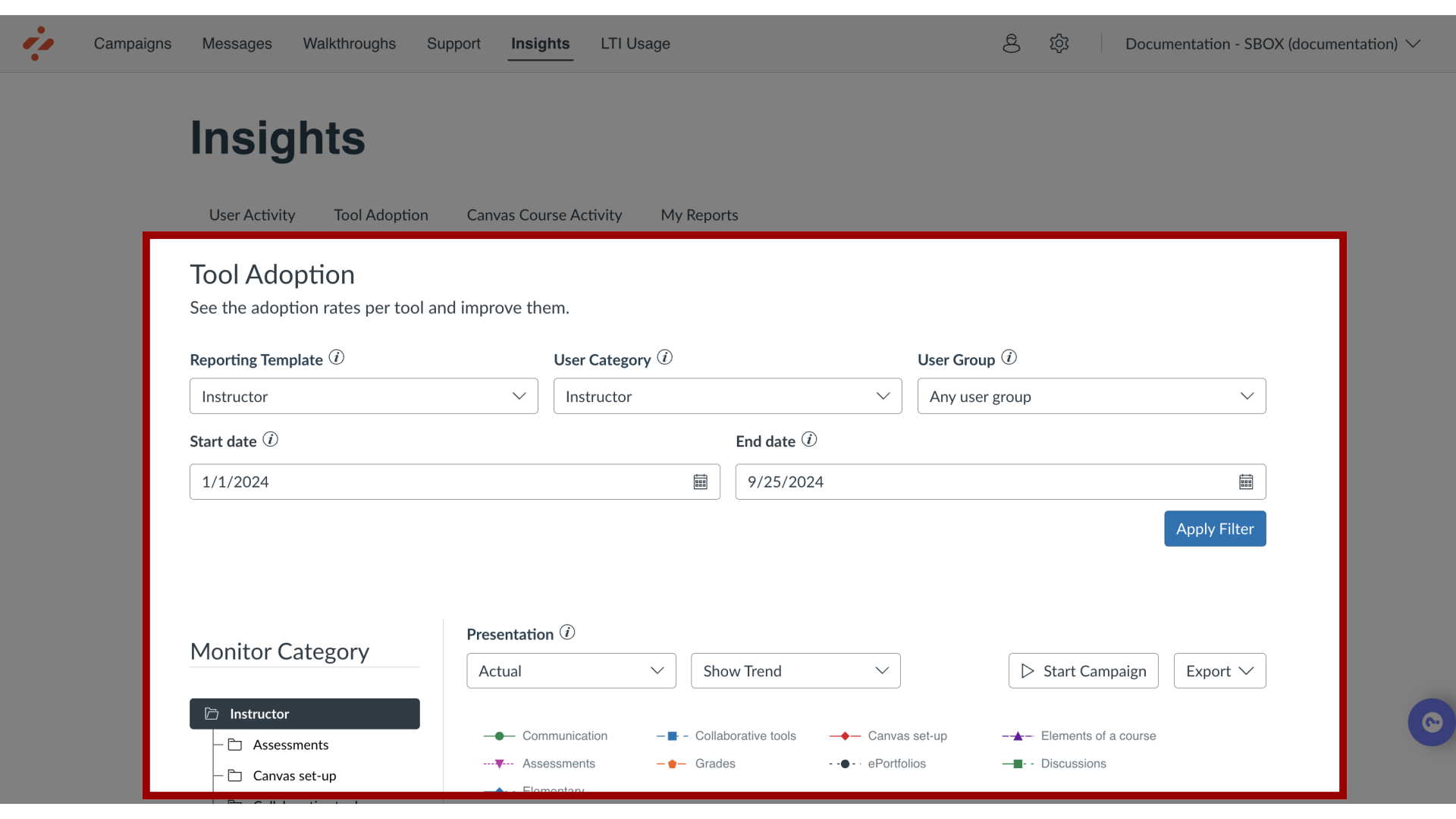 View Tool Adoption Report