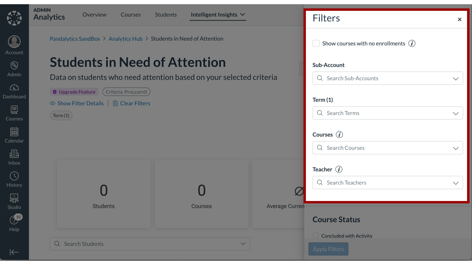 Filter Options