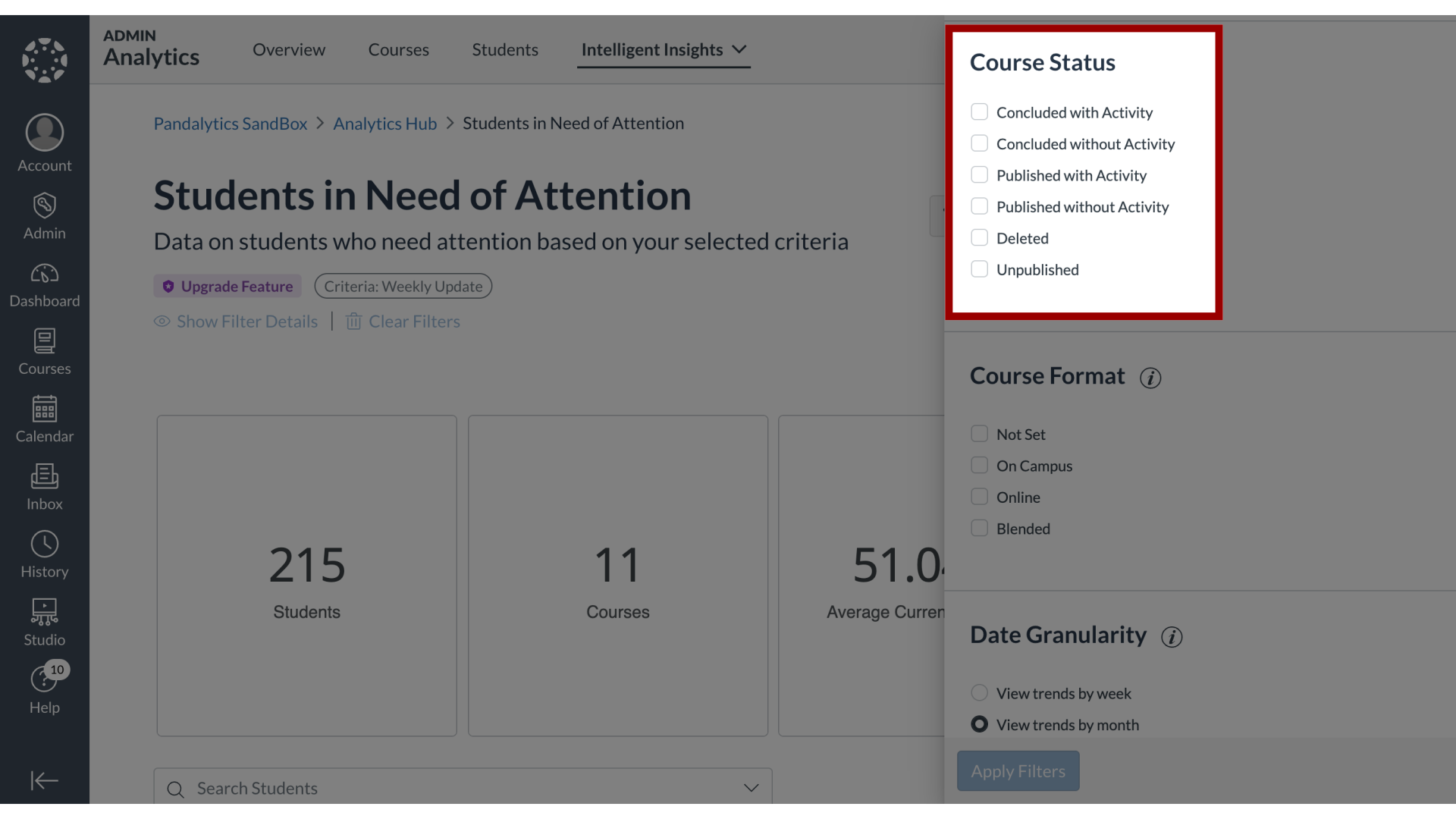 Course Status