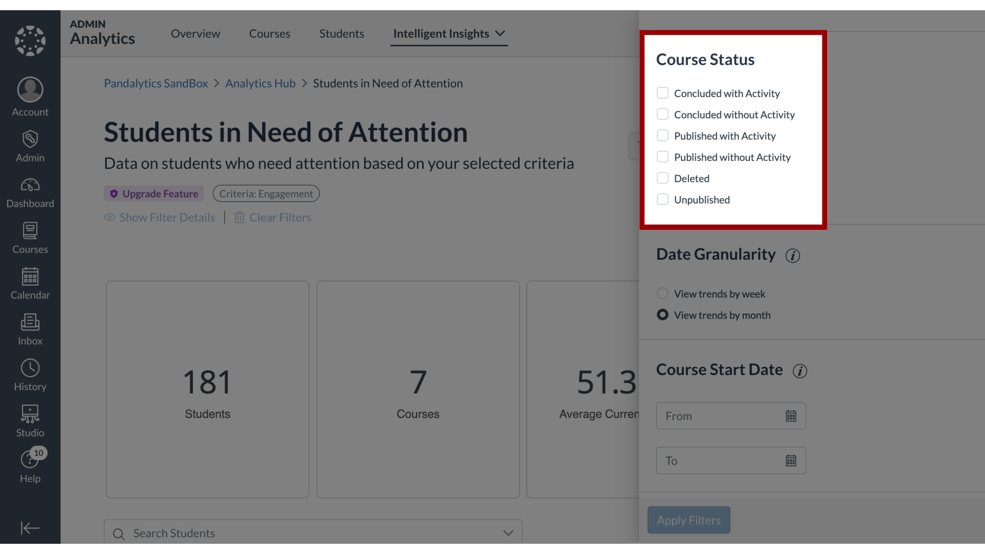 Course Status