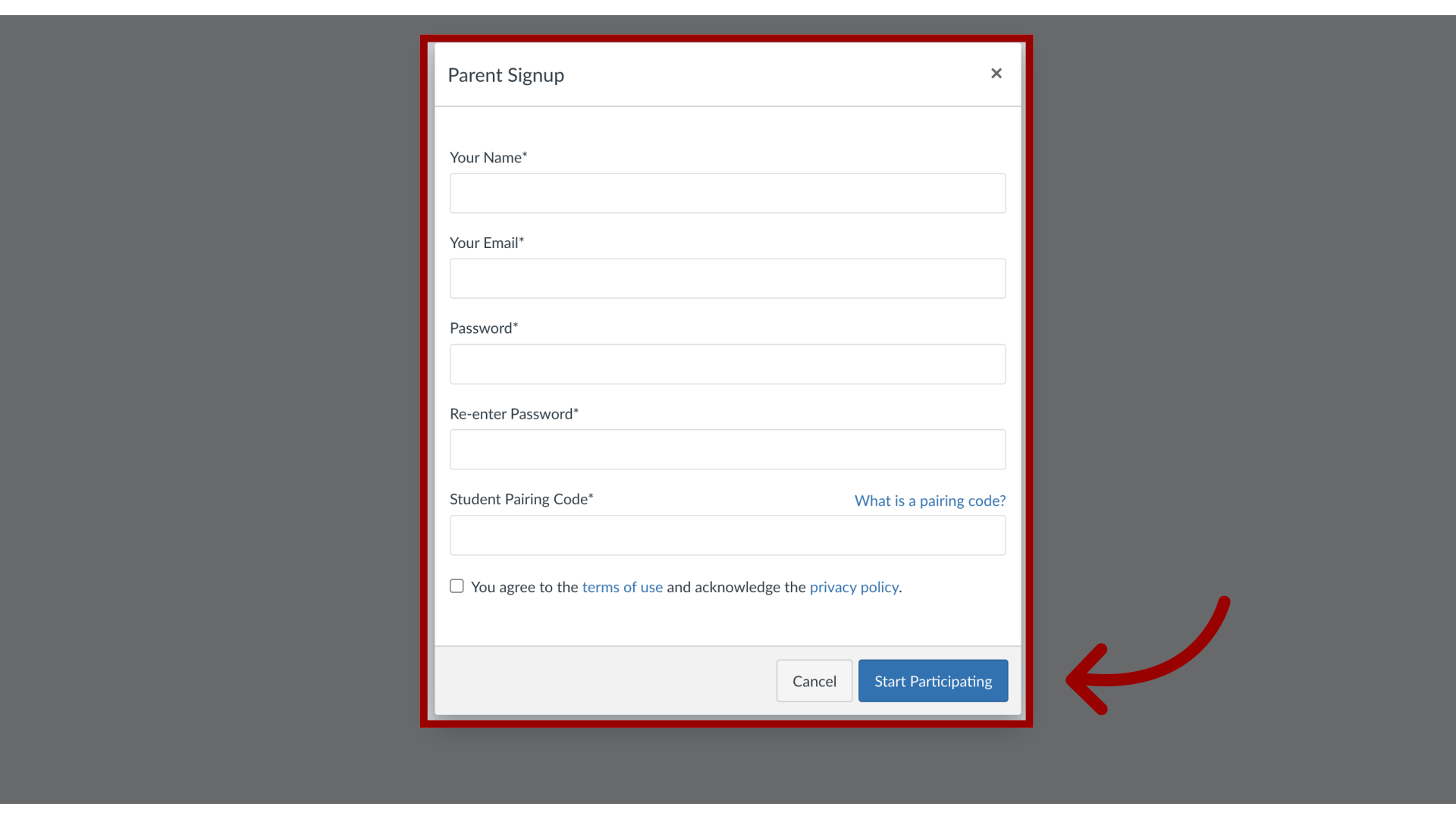 Enter Signup Details