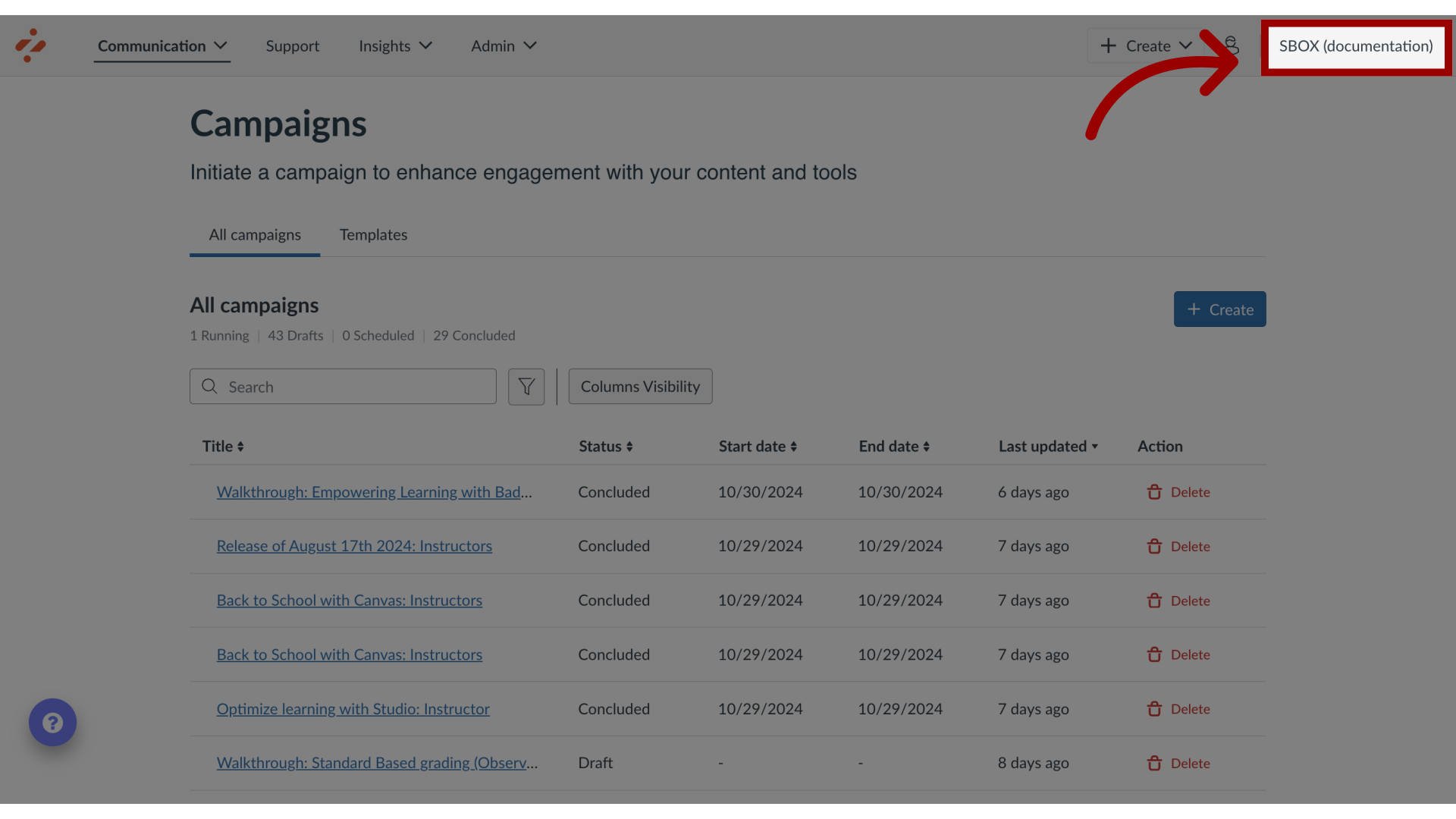 Open Instance Confirmation