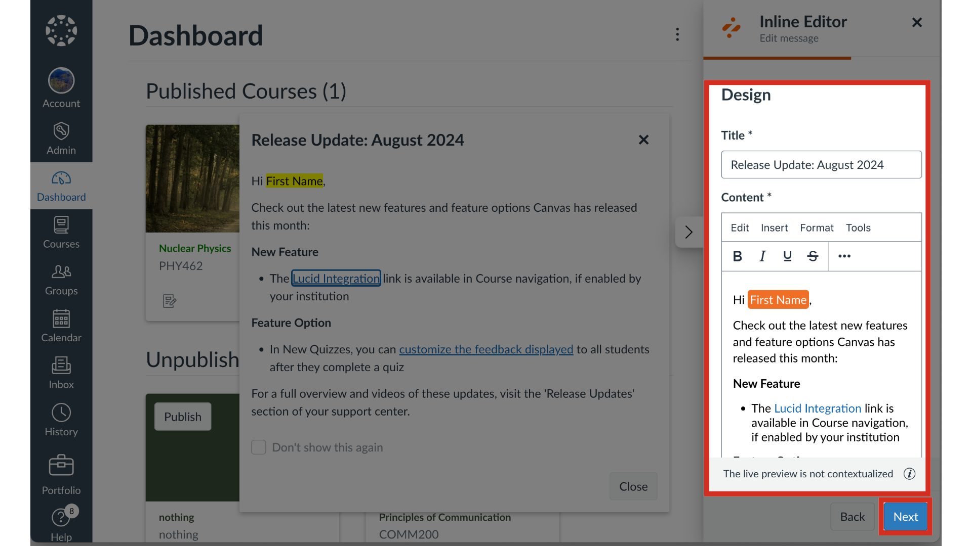 Edit Message or Support Article Design