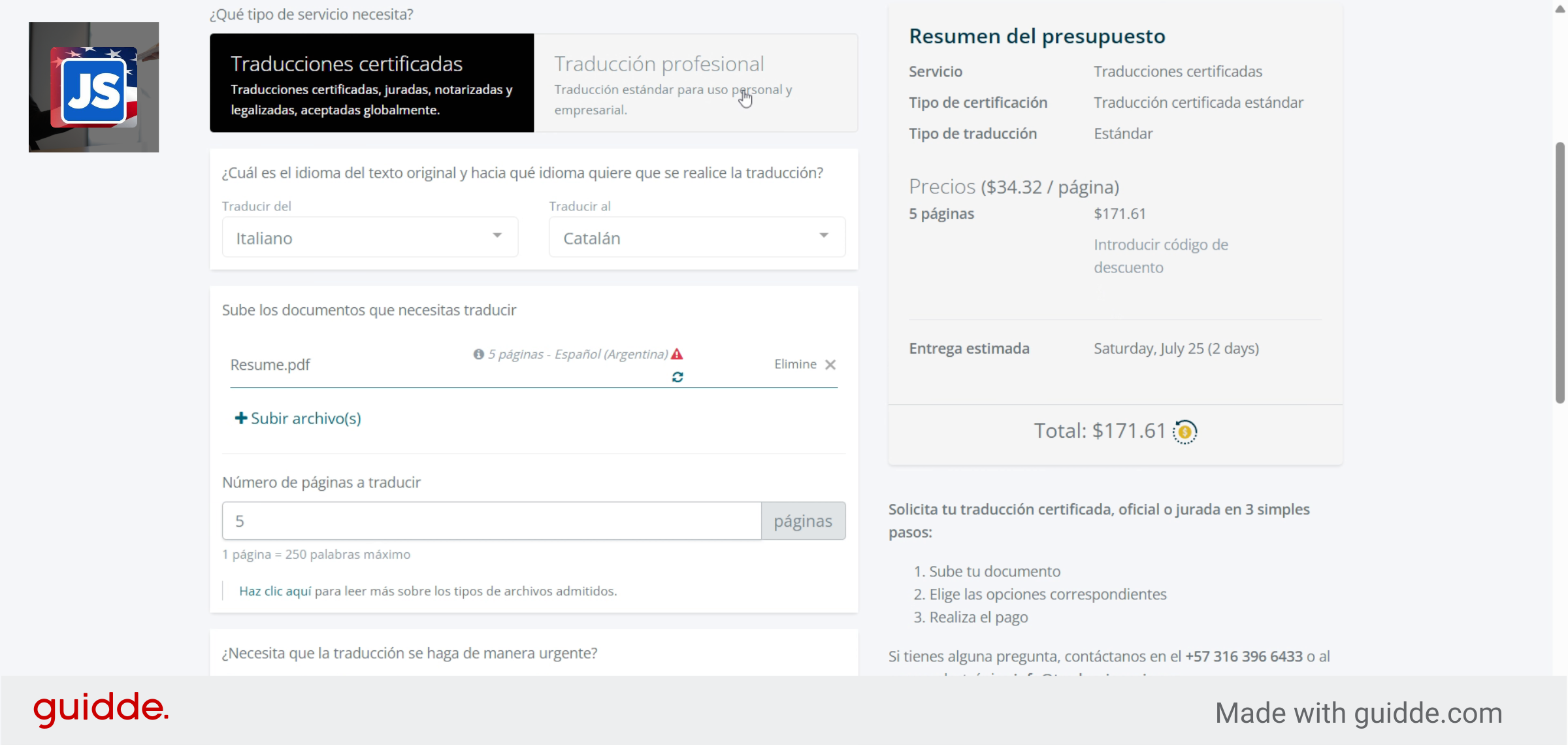 Confirmar Traducción Profesional