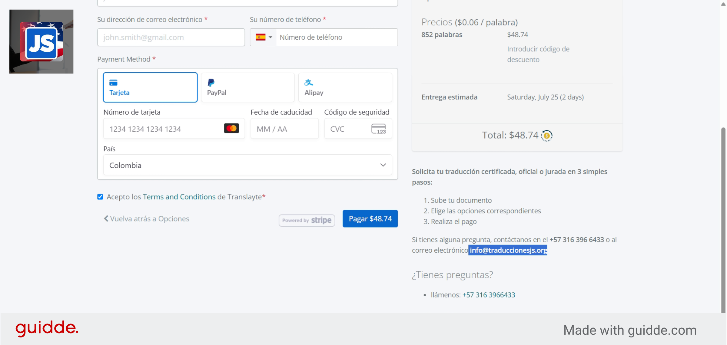 Solicitar Traducción En Tres Pasos