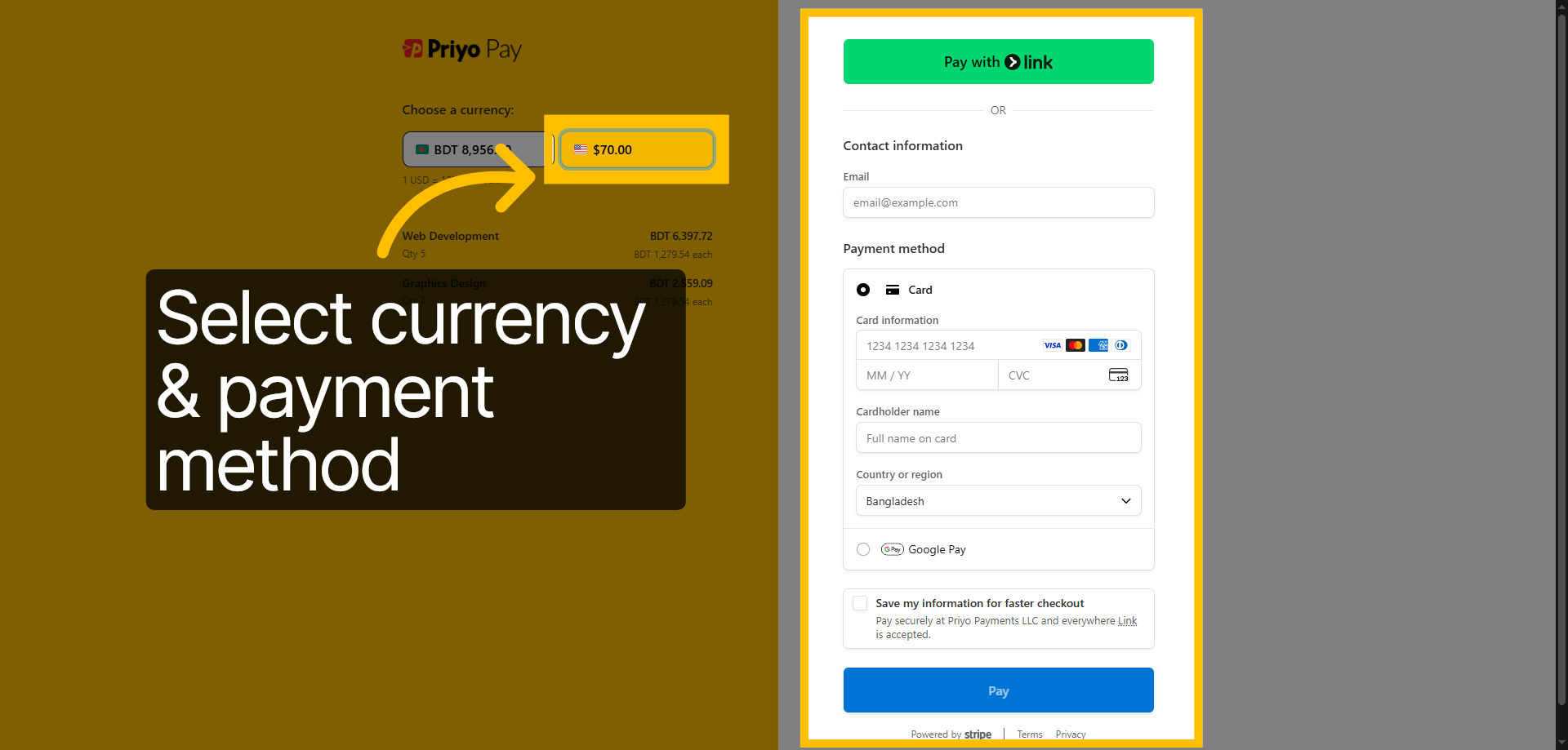 Client Side: Complete Payment