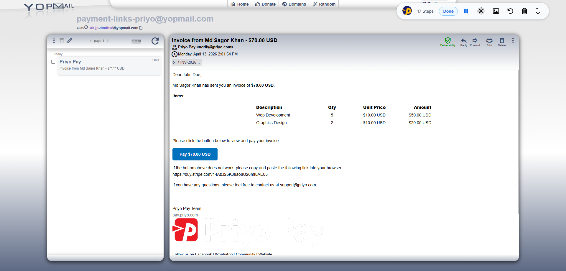 Client Side: Access Email Inbox