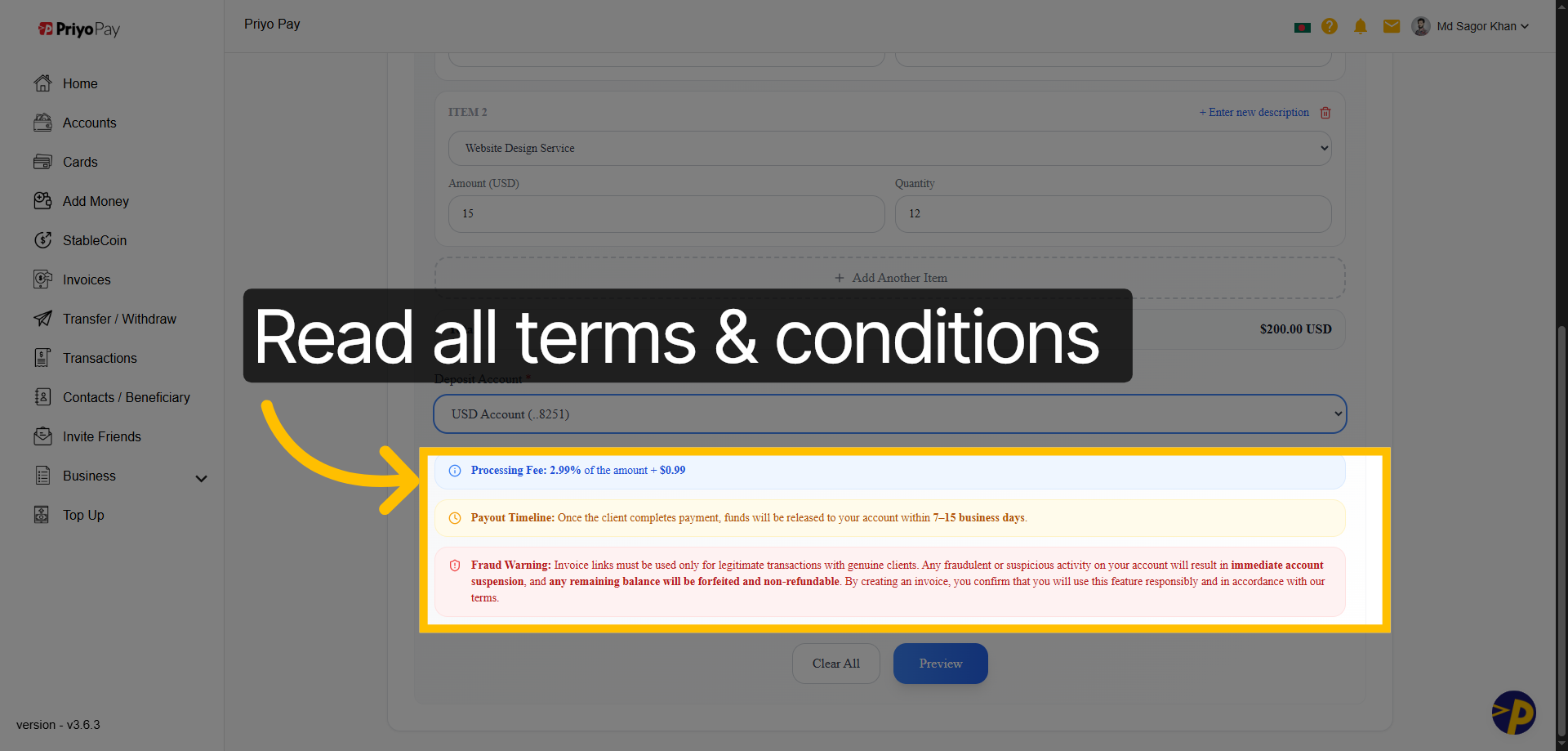 Read Terms & Conditions