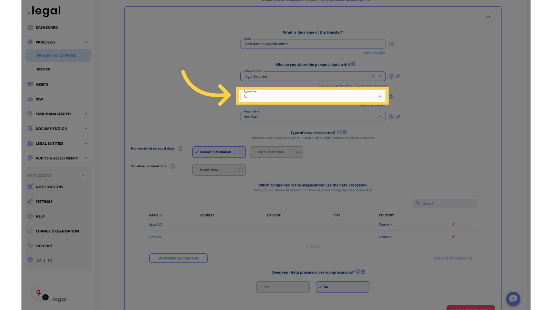 Select agreement