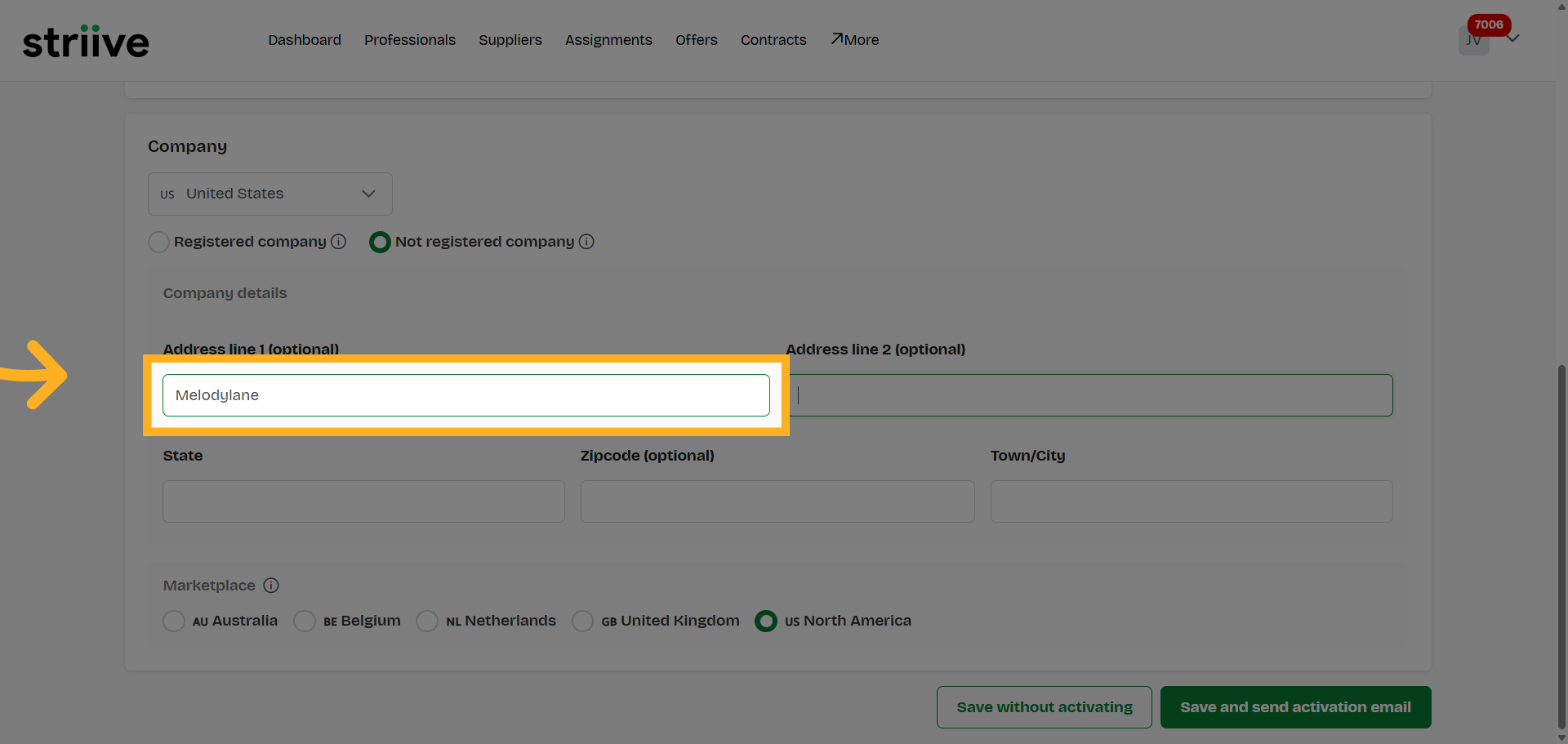 Enter Address Line 1