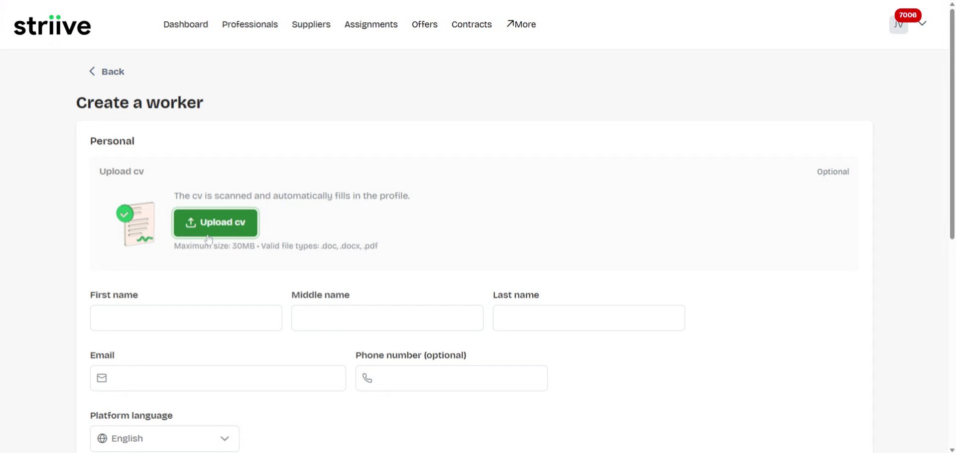 Enter Resume Details