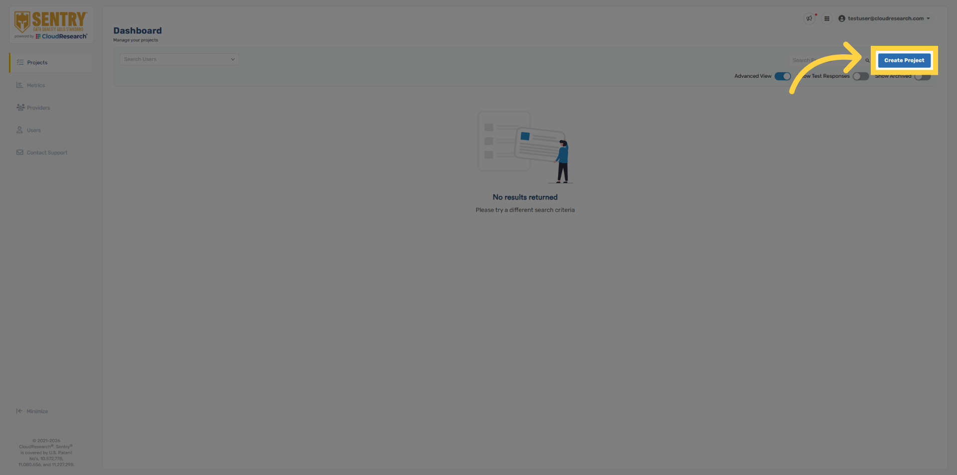 Select Create Project