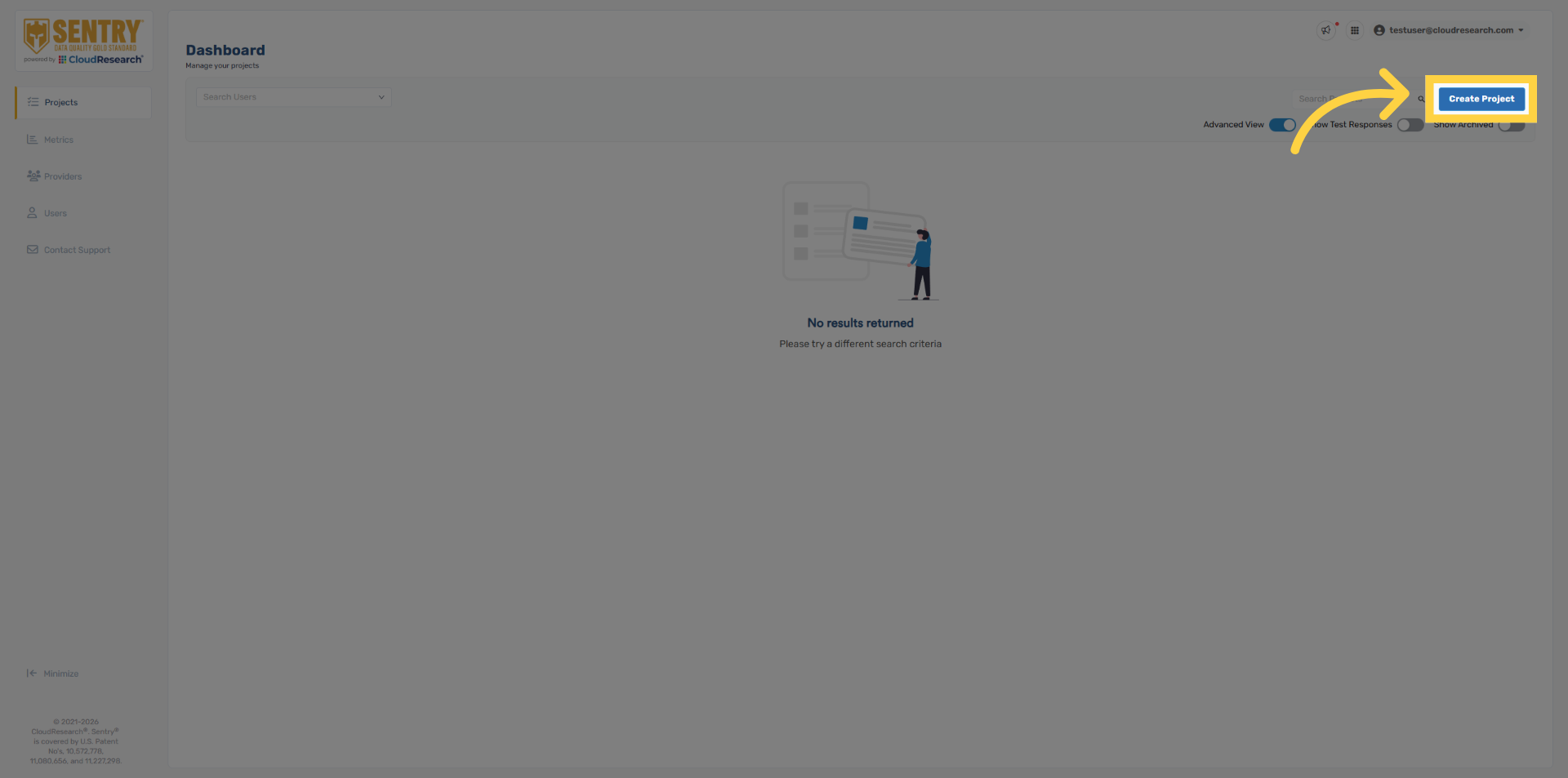 Select Create Project