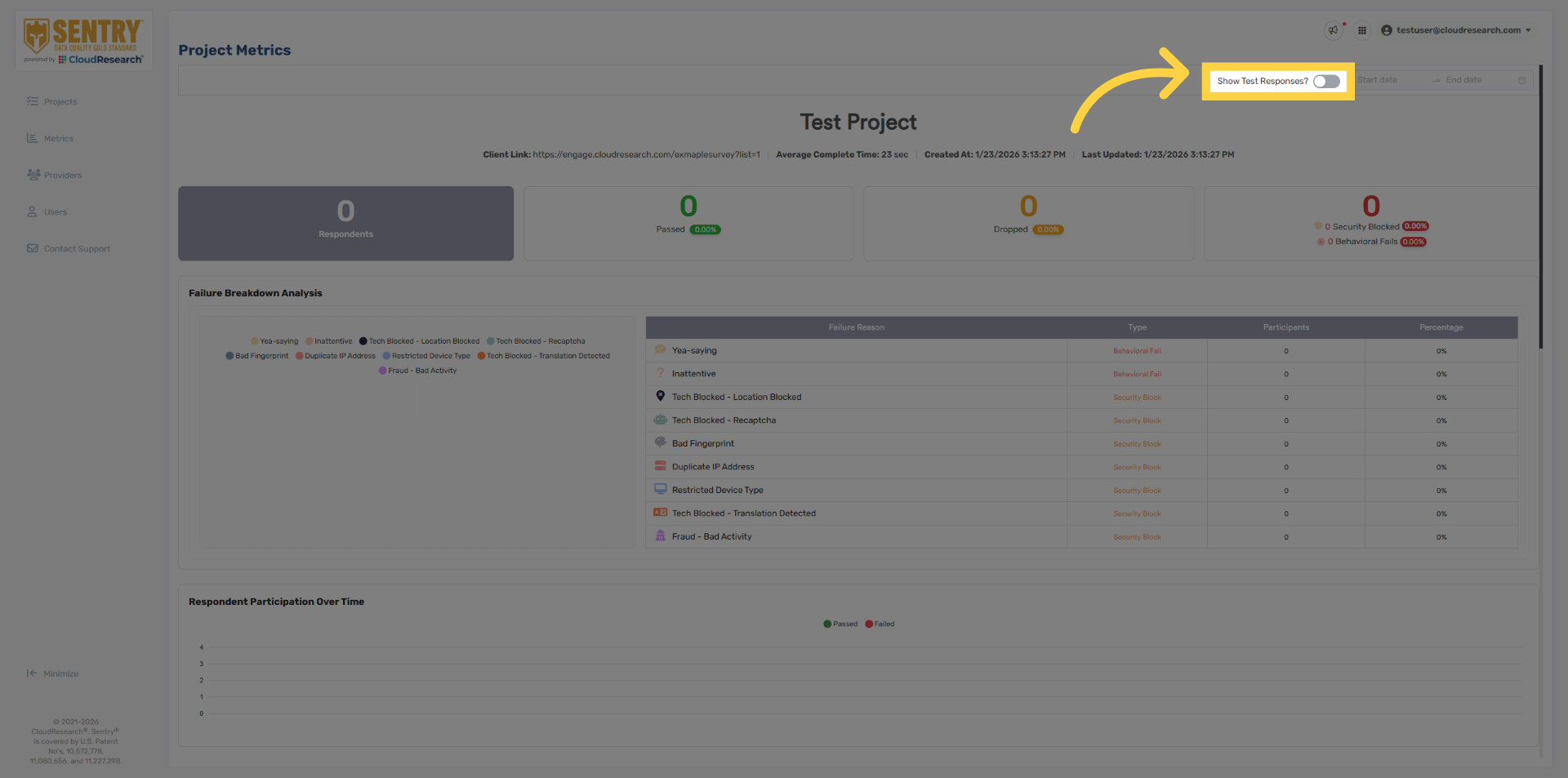 Access Test Responses