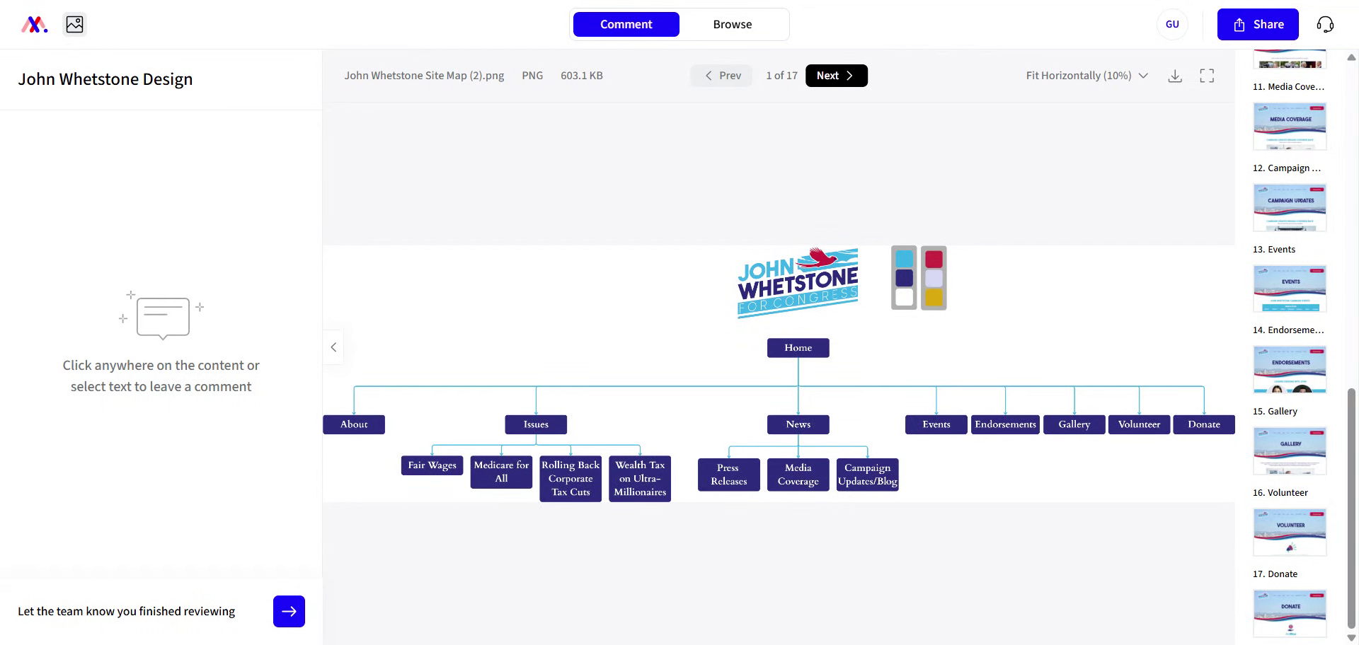 Initiate Commenting on Page