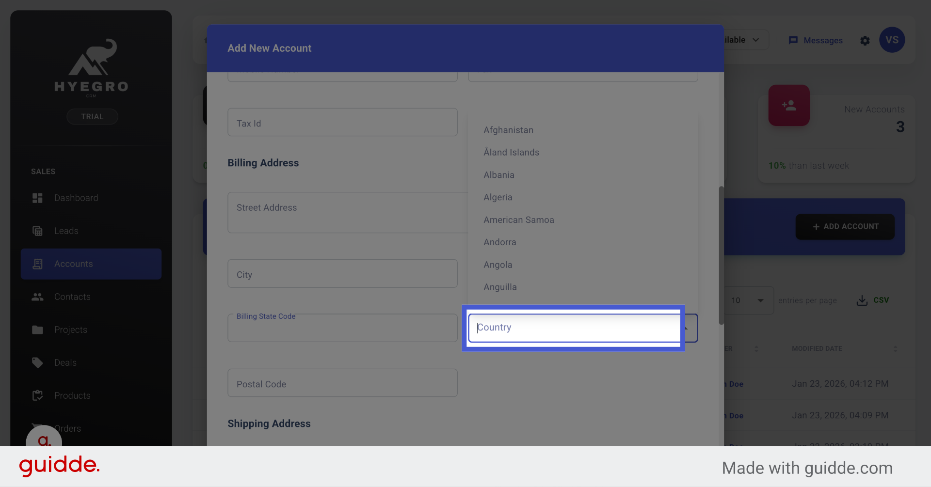 Select Country Field
