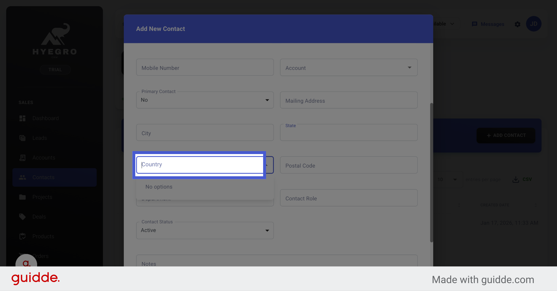 Select Country Field