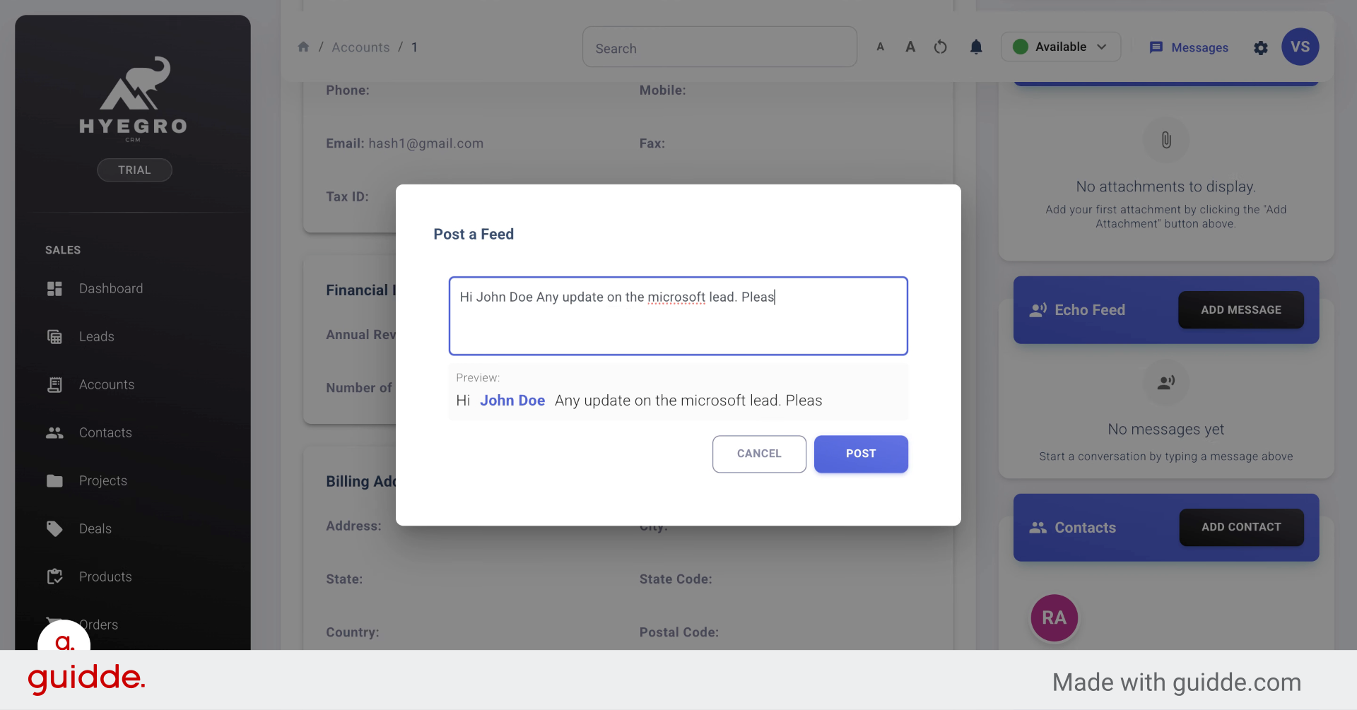 Compose Detailed Message