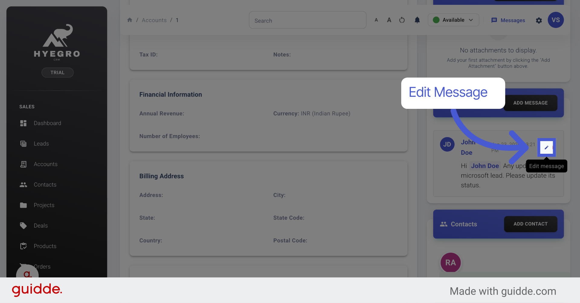 Open Message for Editing