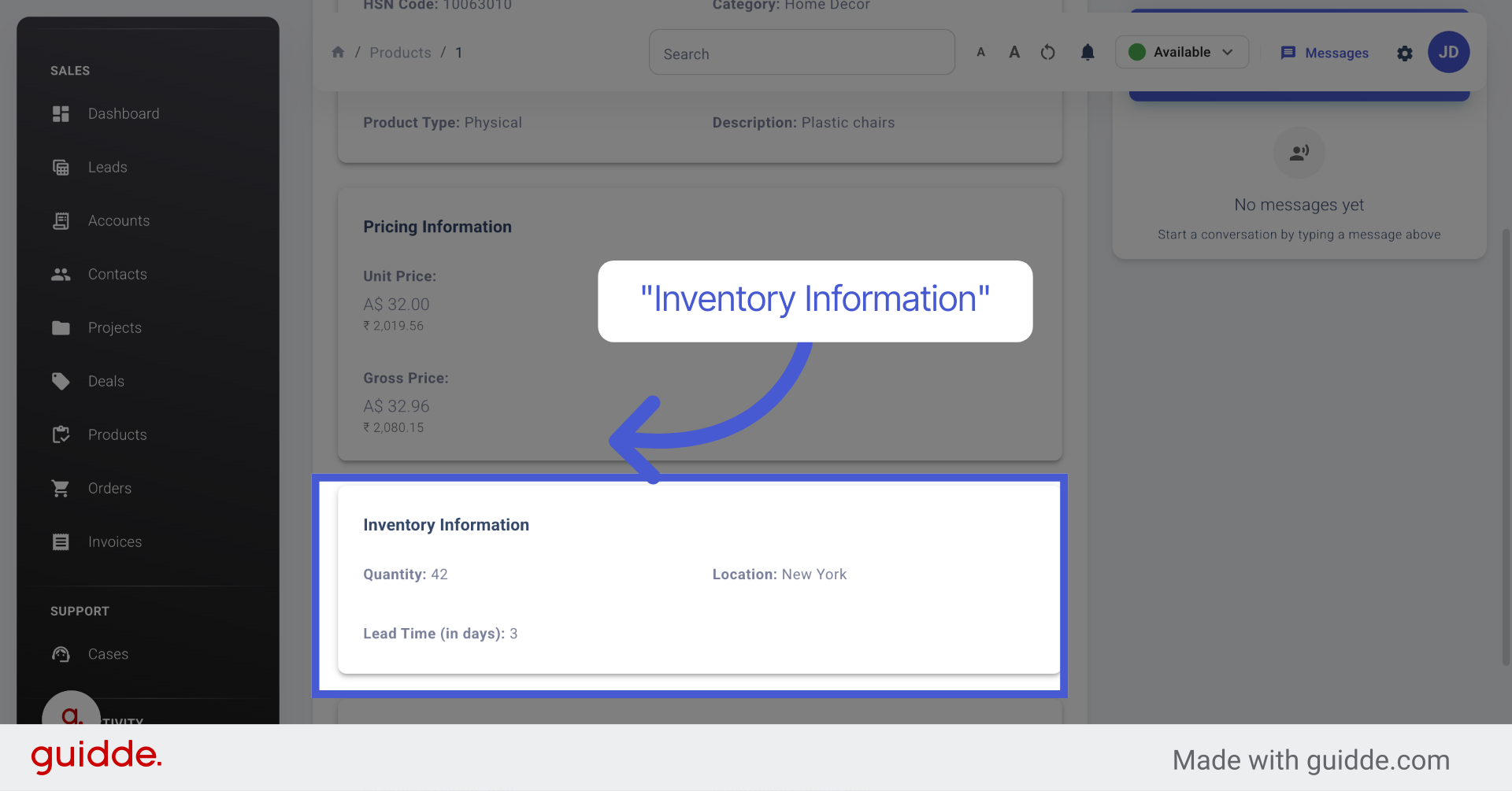 Check Inventory Information