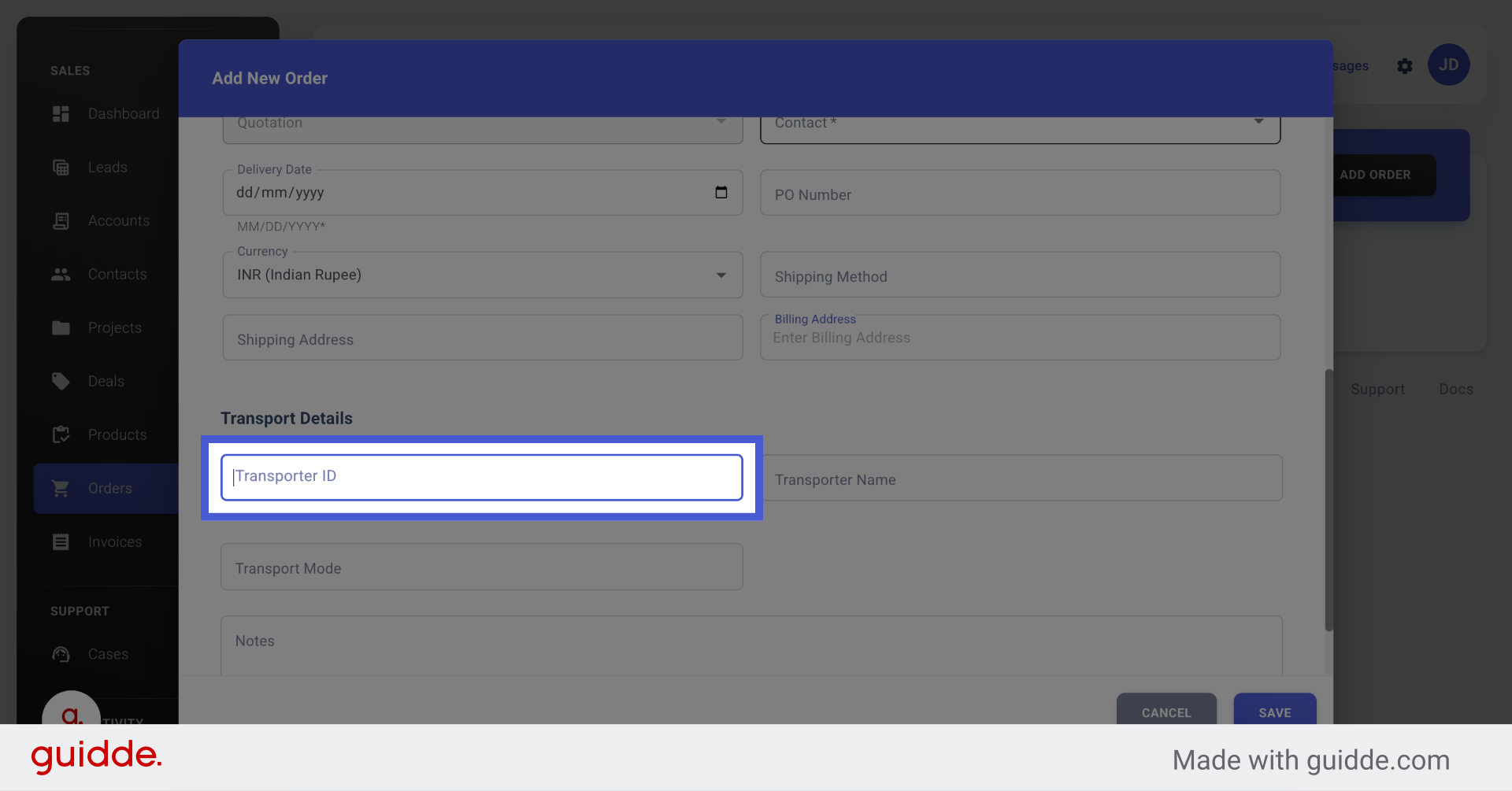 Select Transporter ID