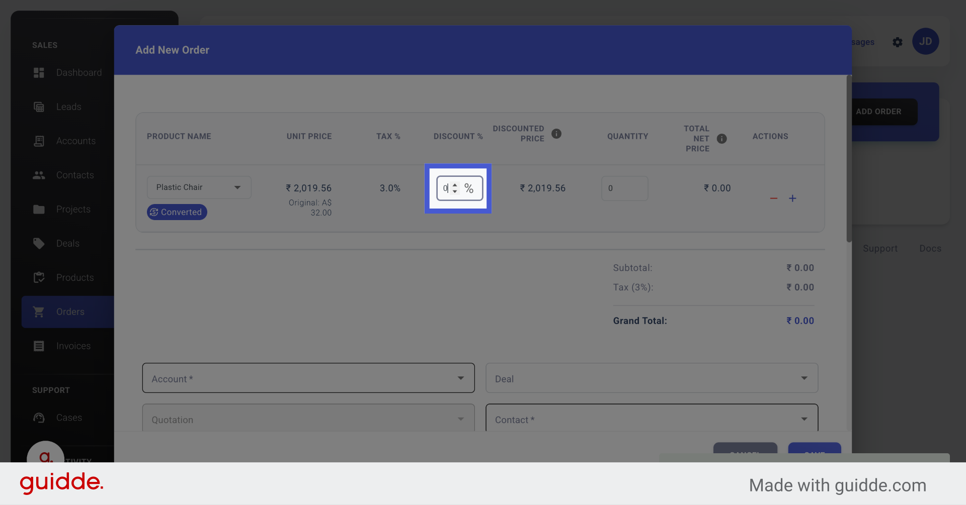 Select Initial Discount