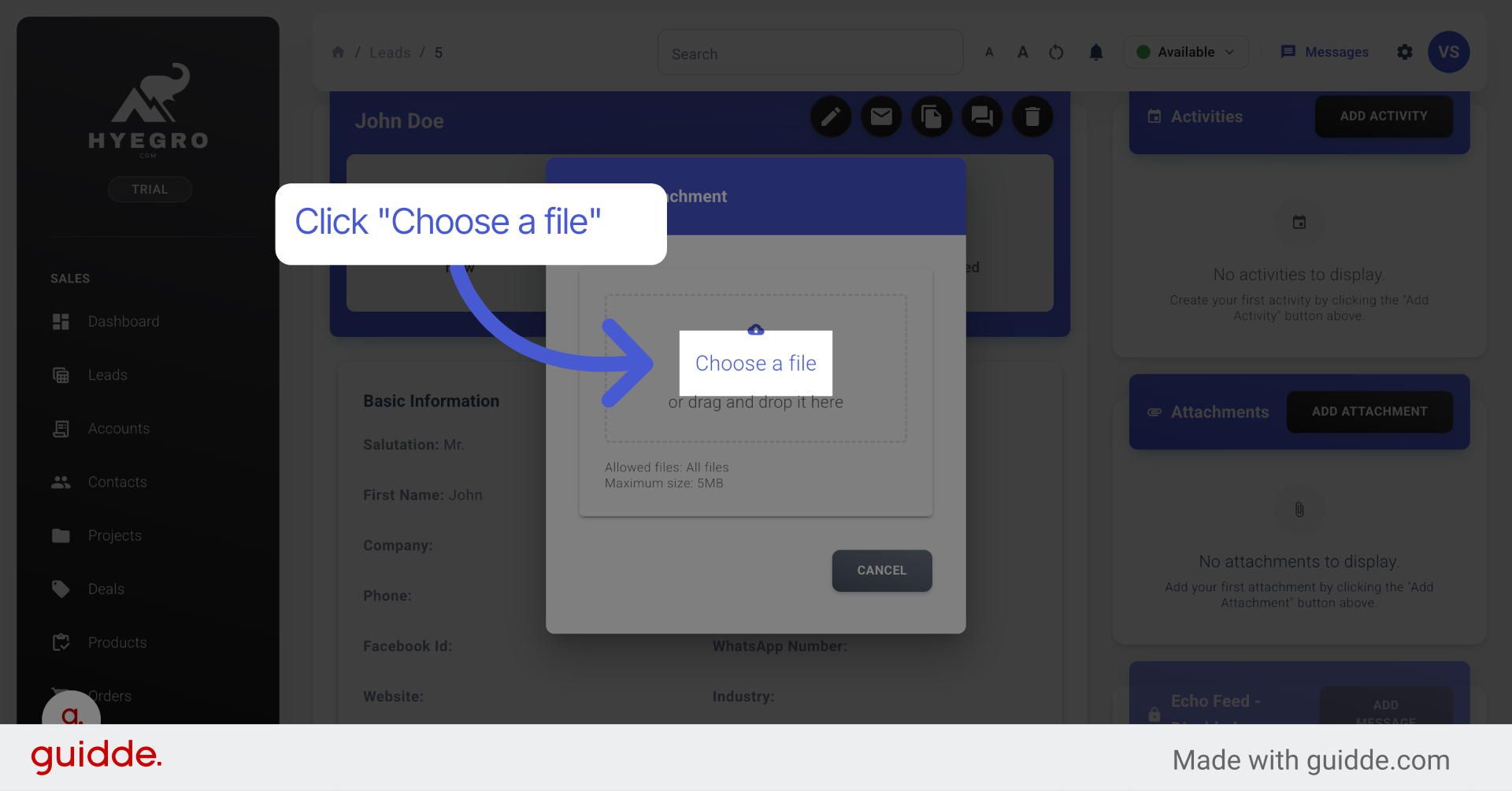 Open File Selection Window