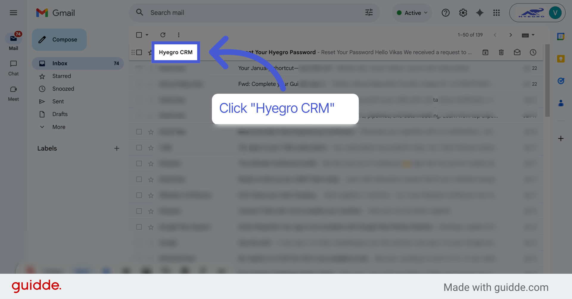 Open Hyegro CRM Email