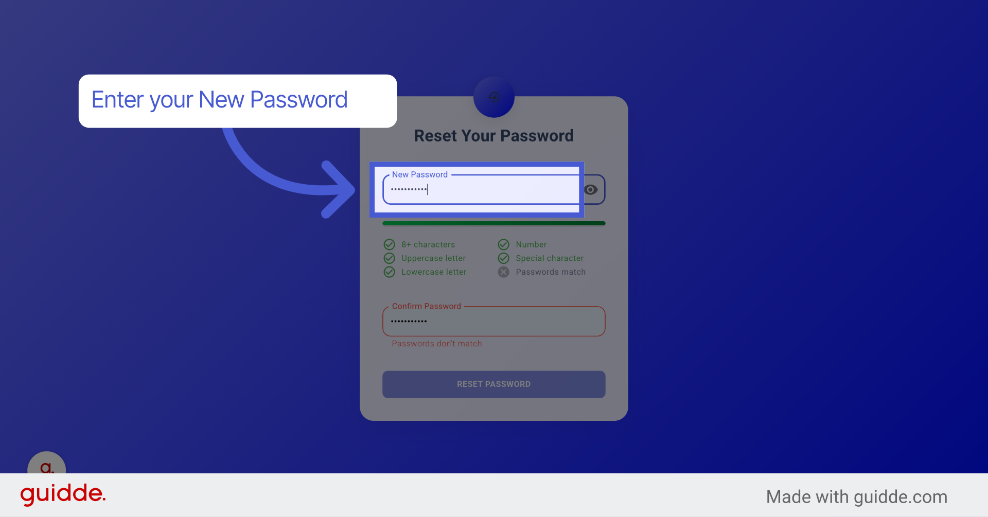 Enter New Password