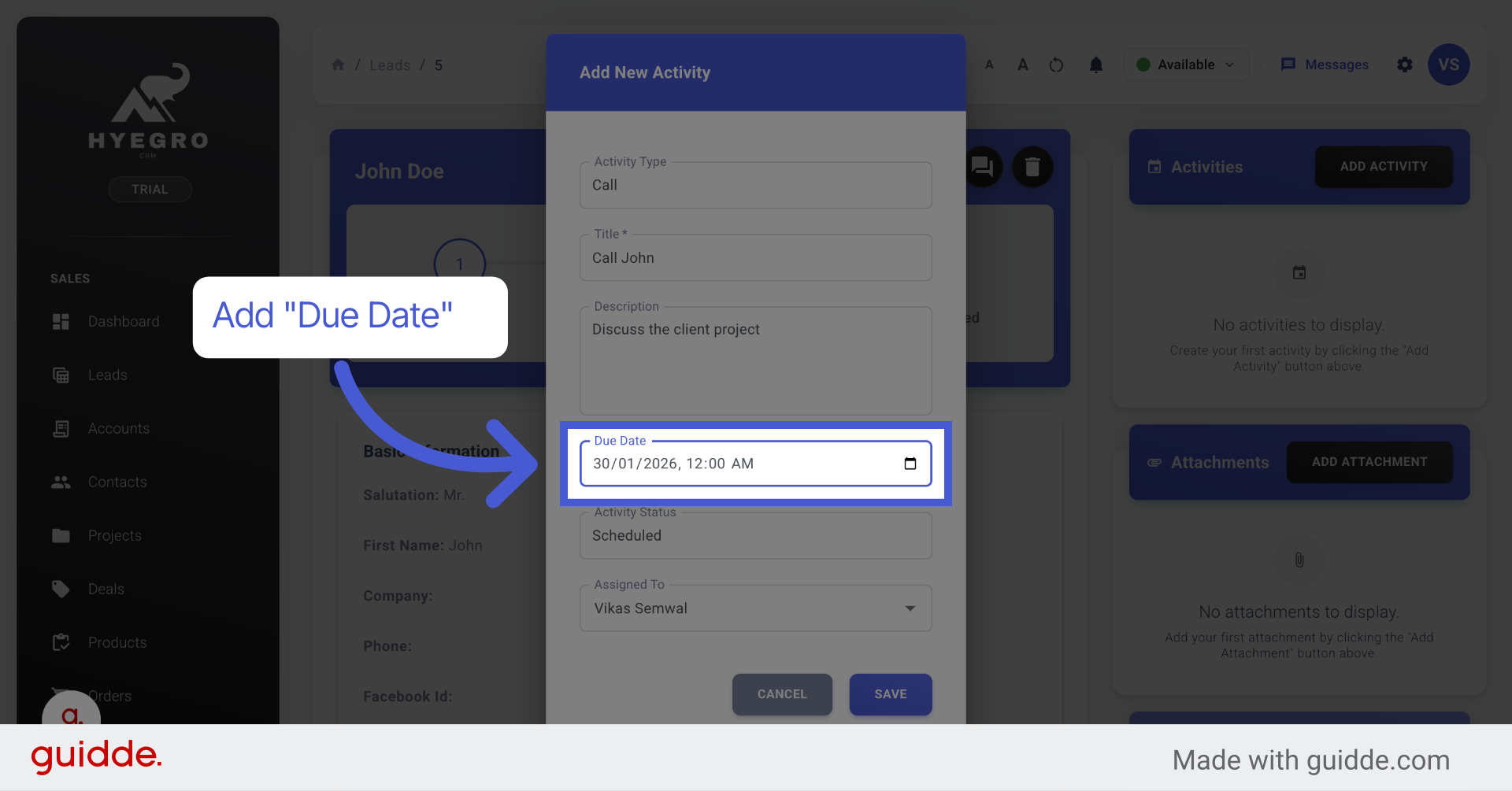 Reopen Due Date Picker
