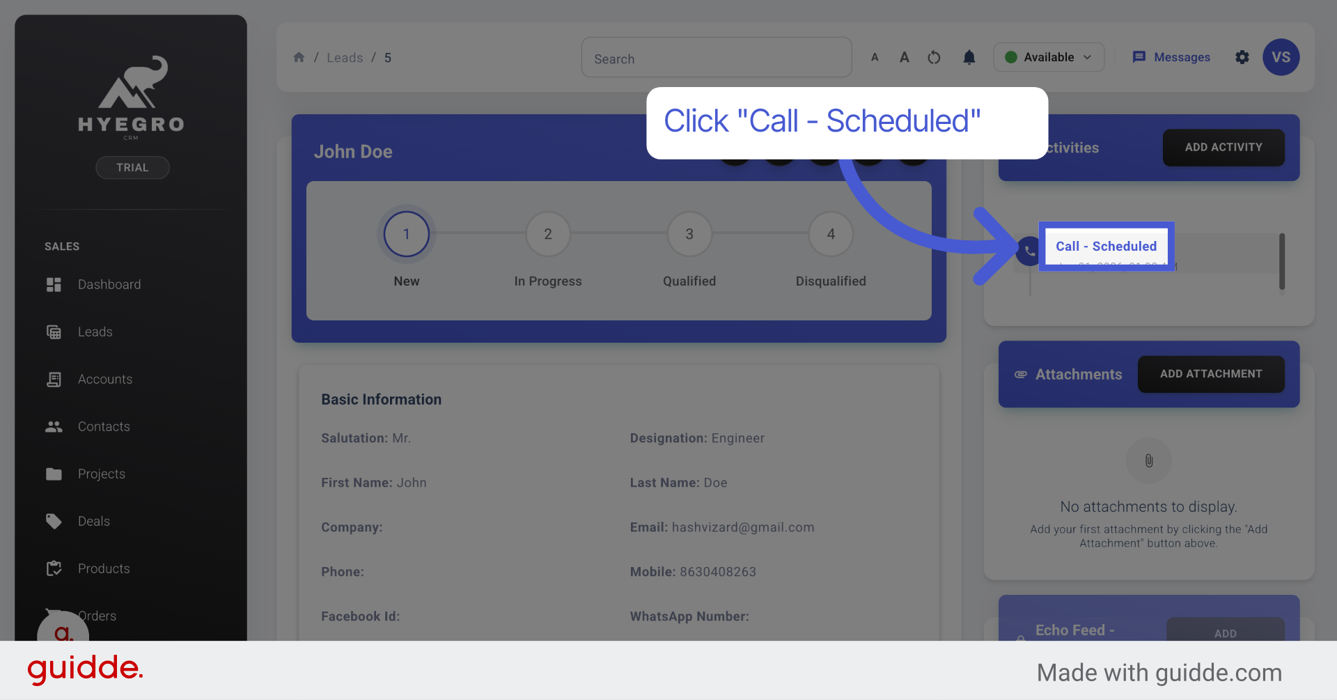 Reopen Scheduled Call