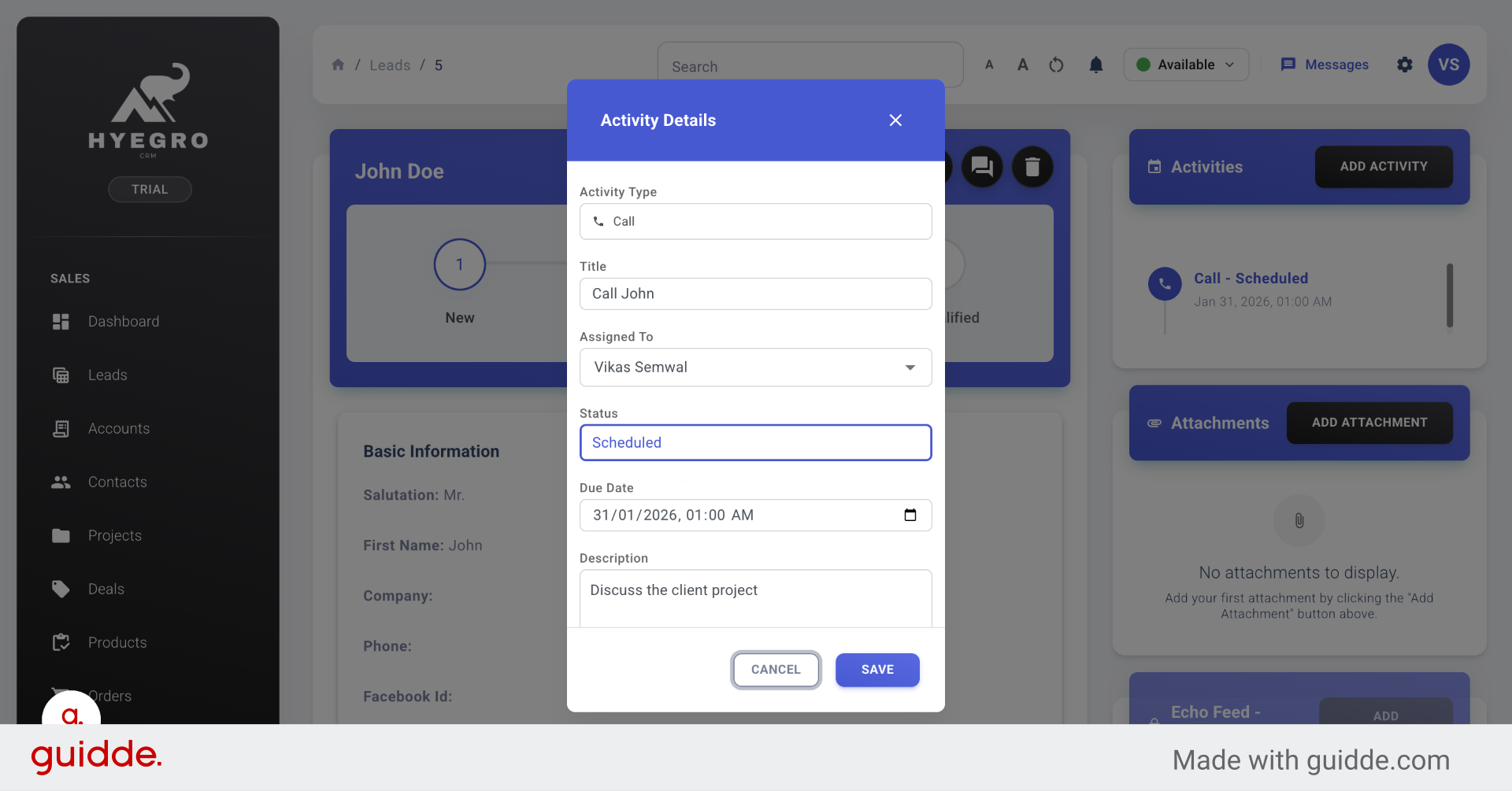 Access Scheduled Status