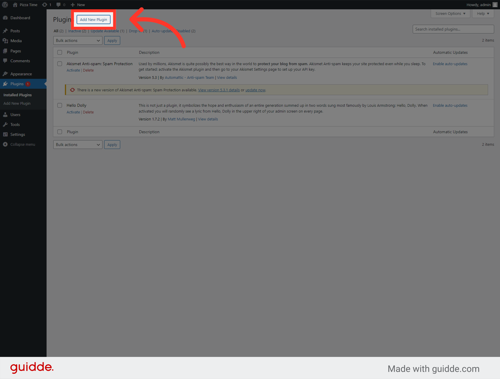 Click 'Add New Plugin'