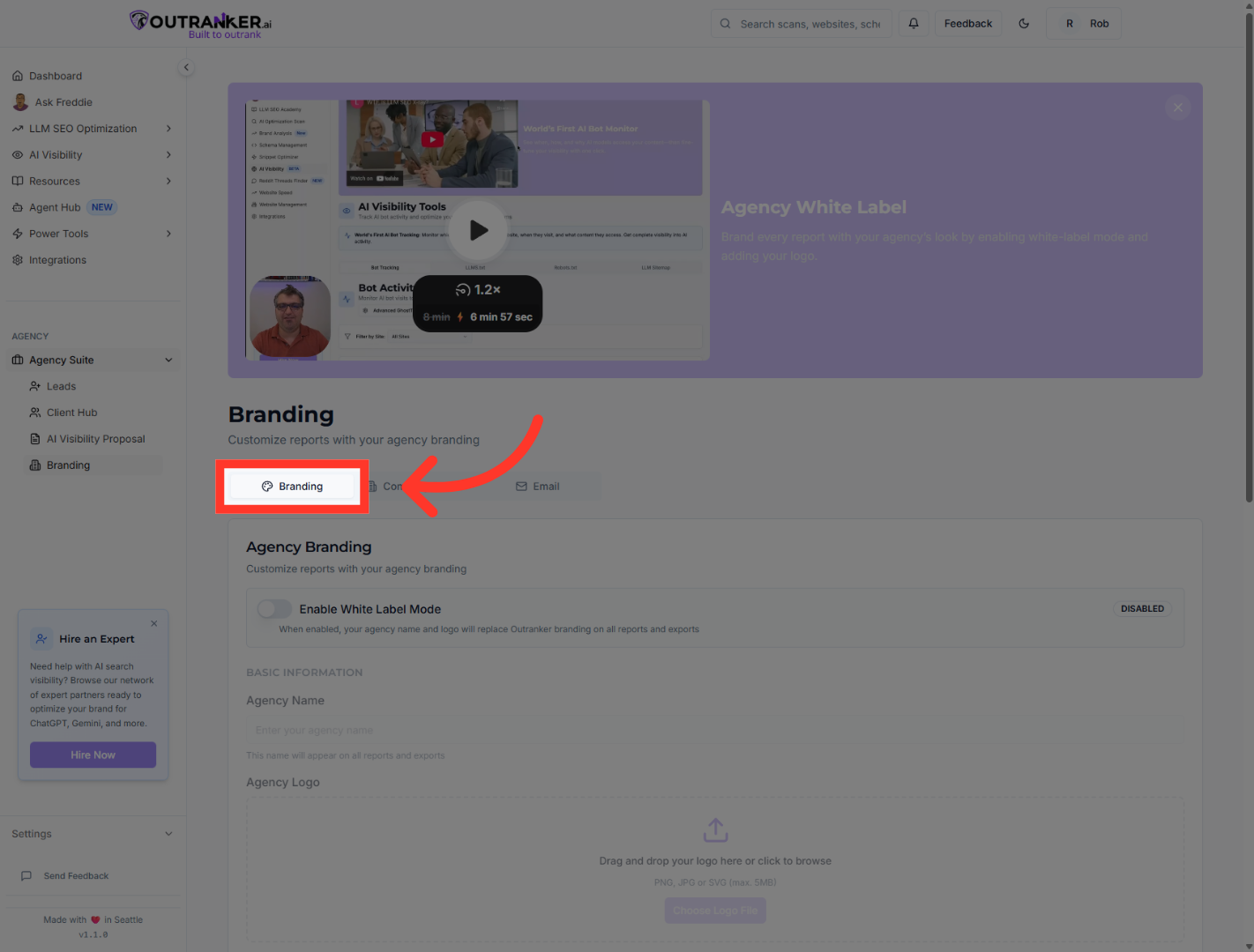 Access Branding Settings