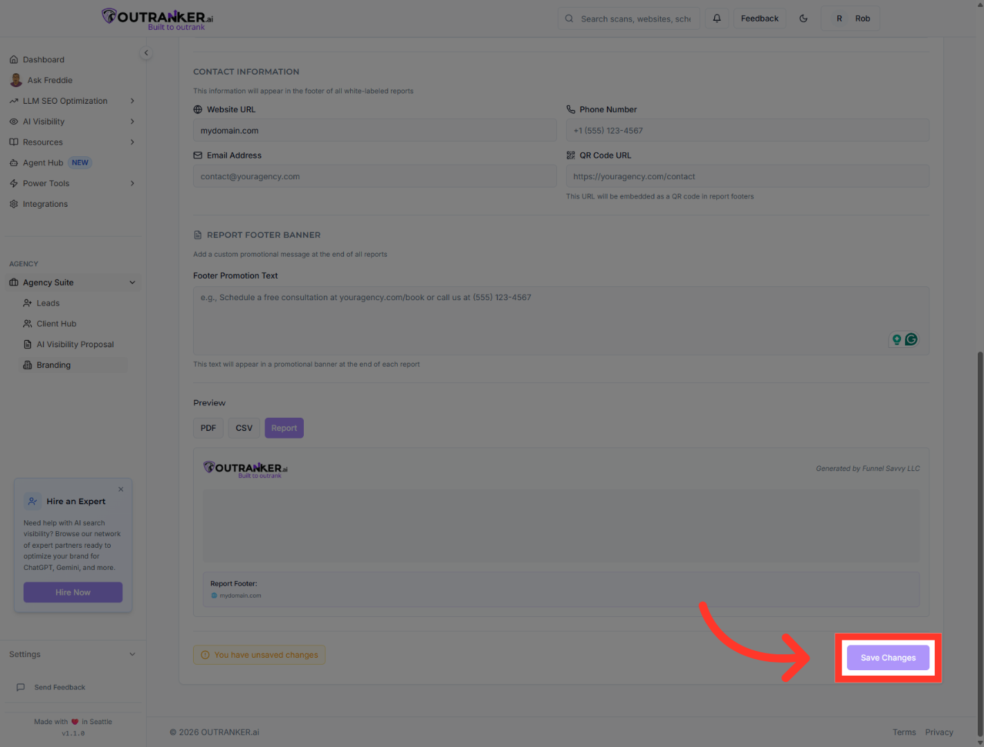 Save White Label Settings