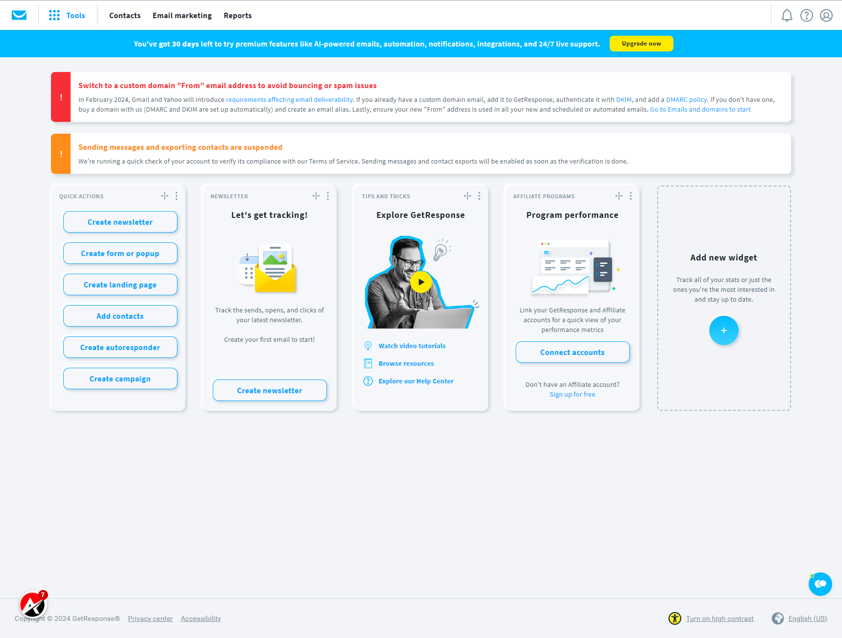 Switch to 'app.getresponse.com'