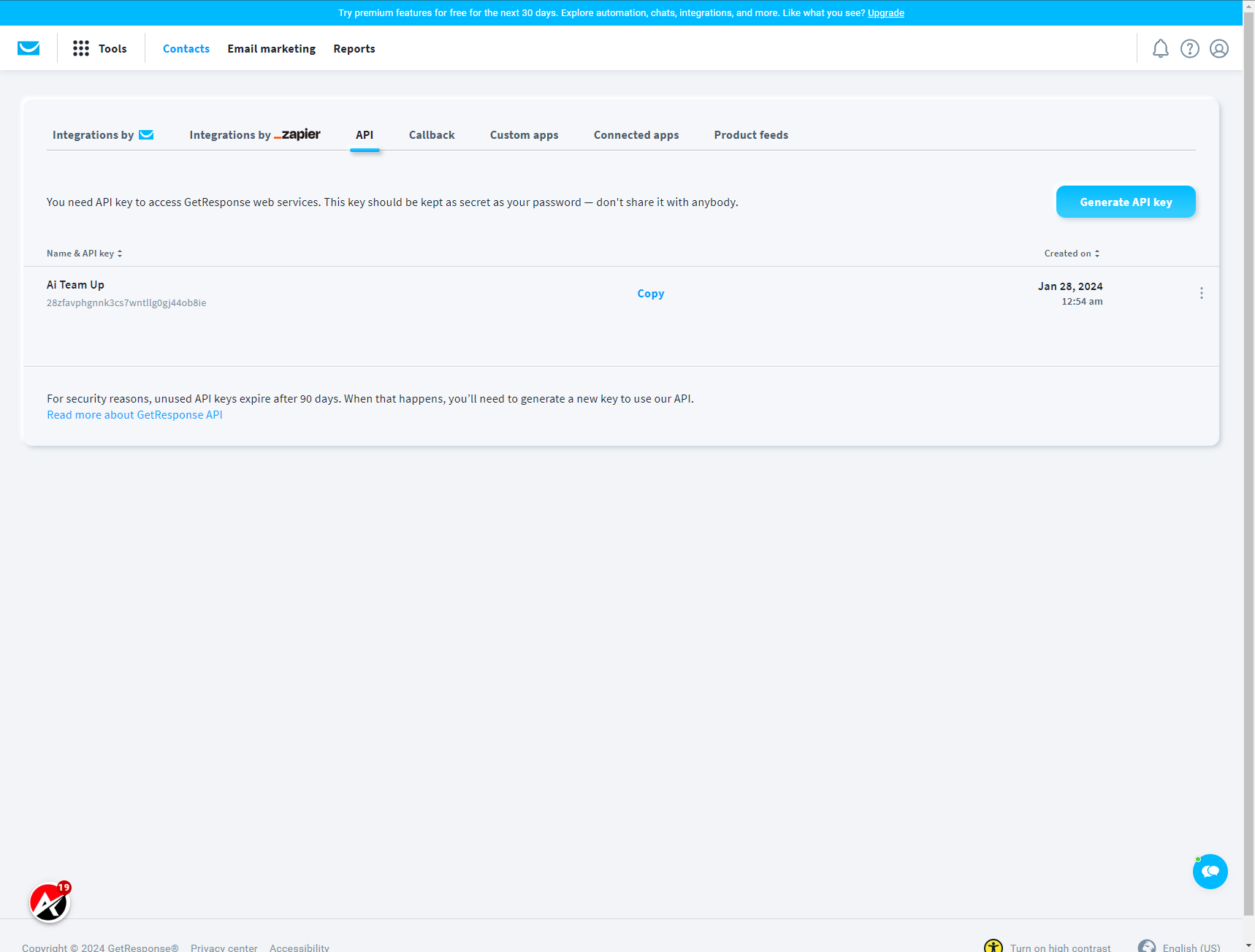 Switch to 'app.getresponse.com'
