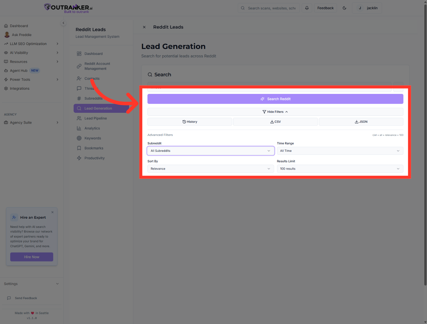 Select Filter Option One
