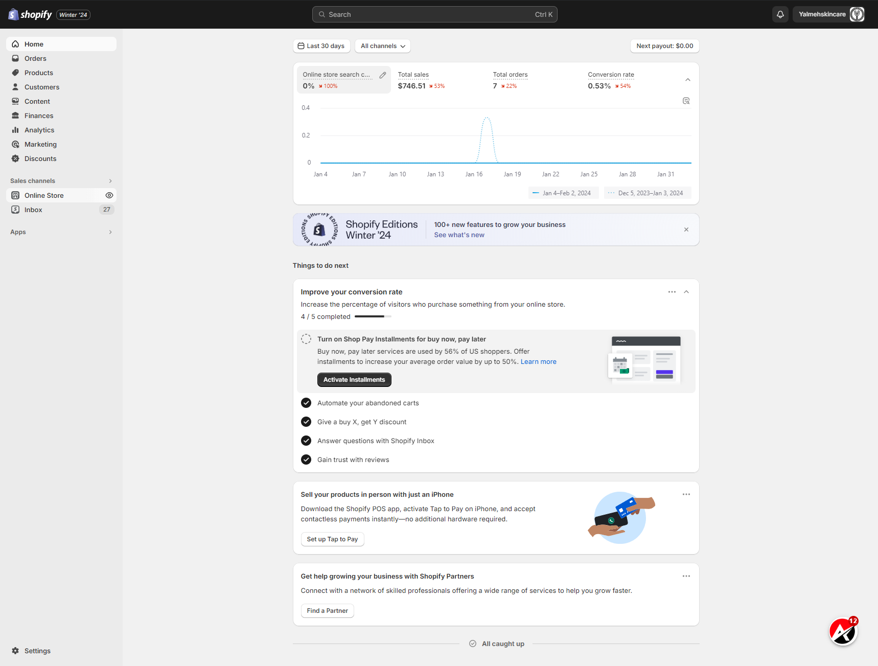 Switch to 'admin.shopify.com'