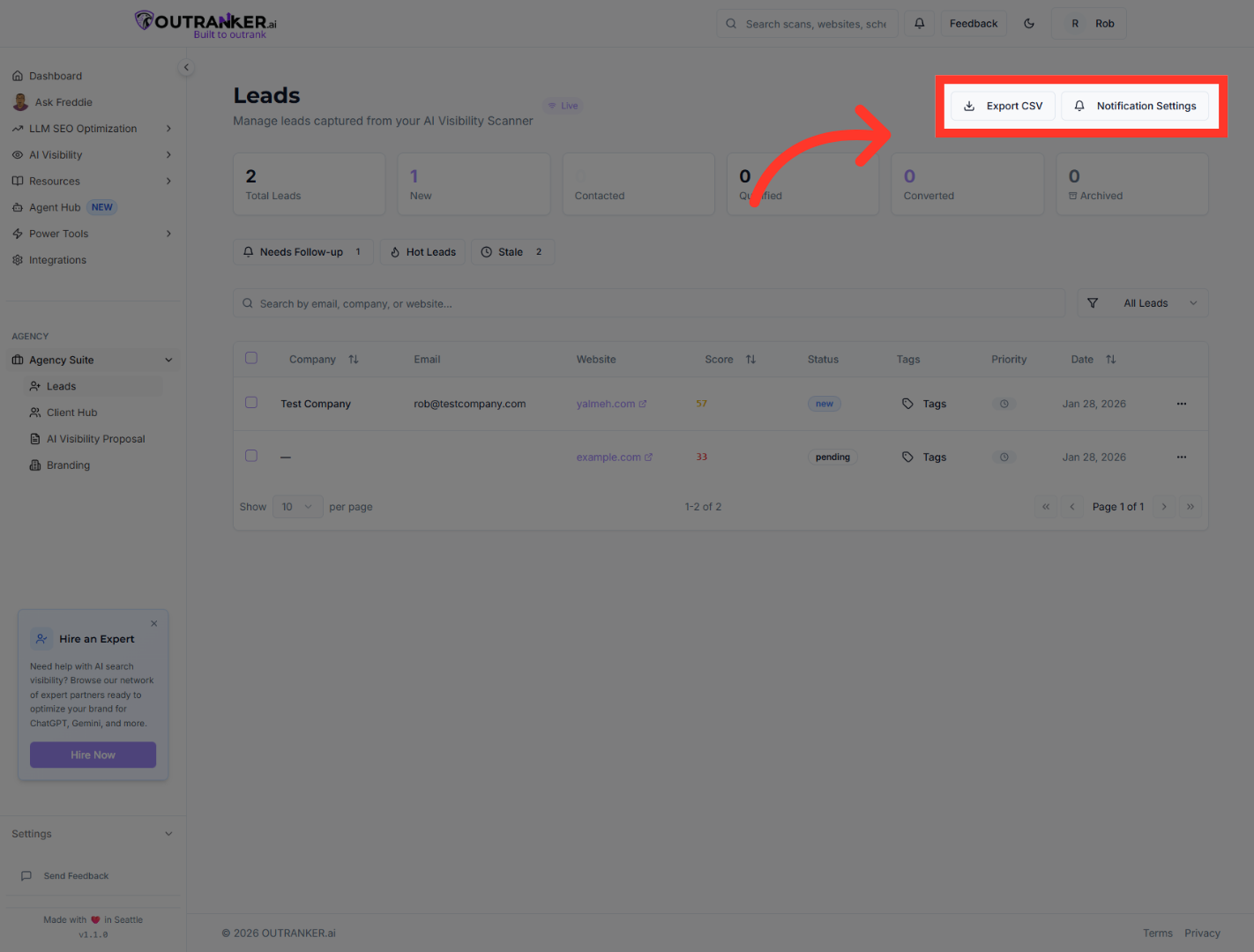Enable Lead Notifications