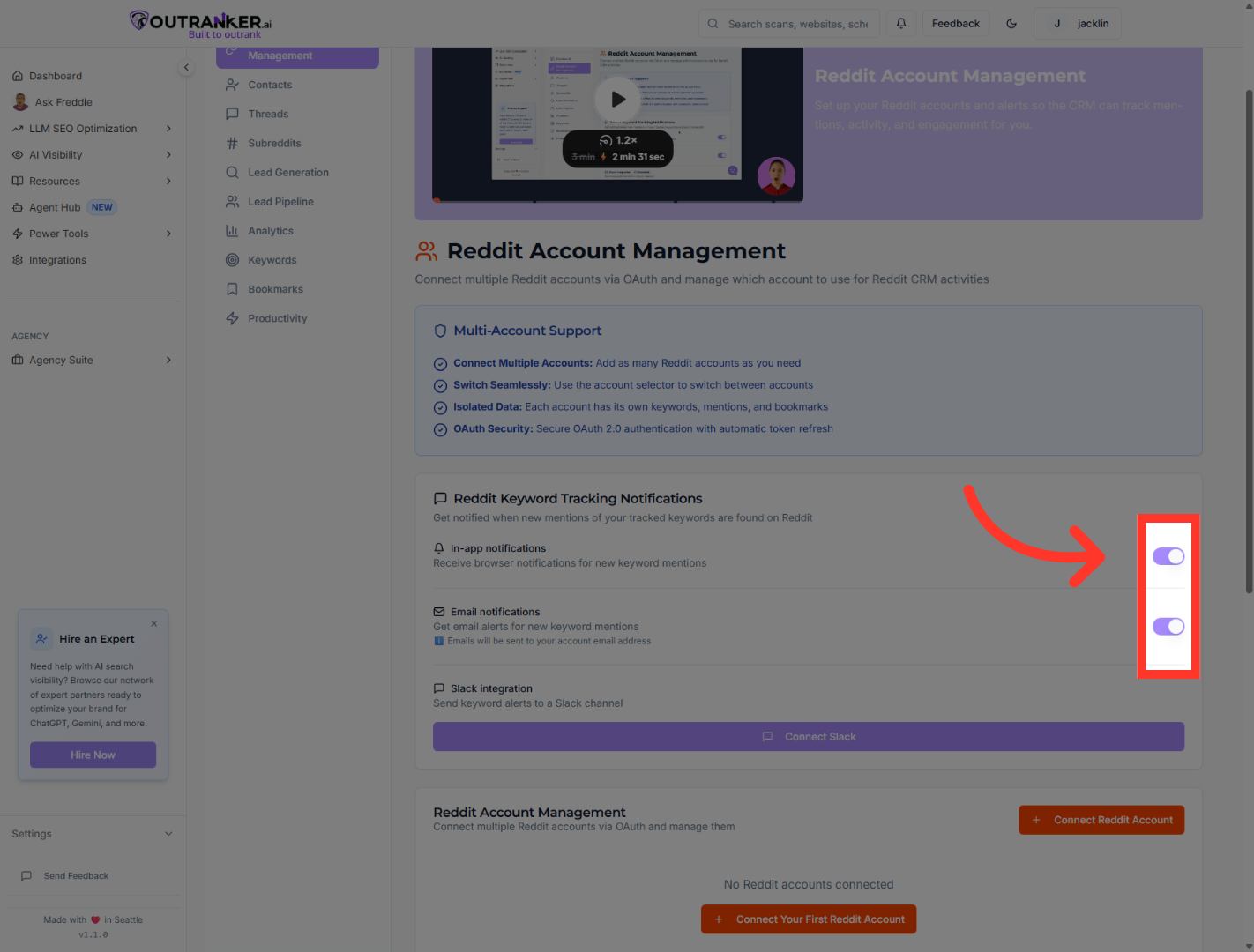 Select In-App Notifications