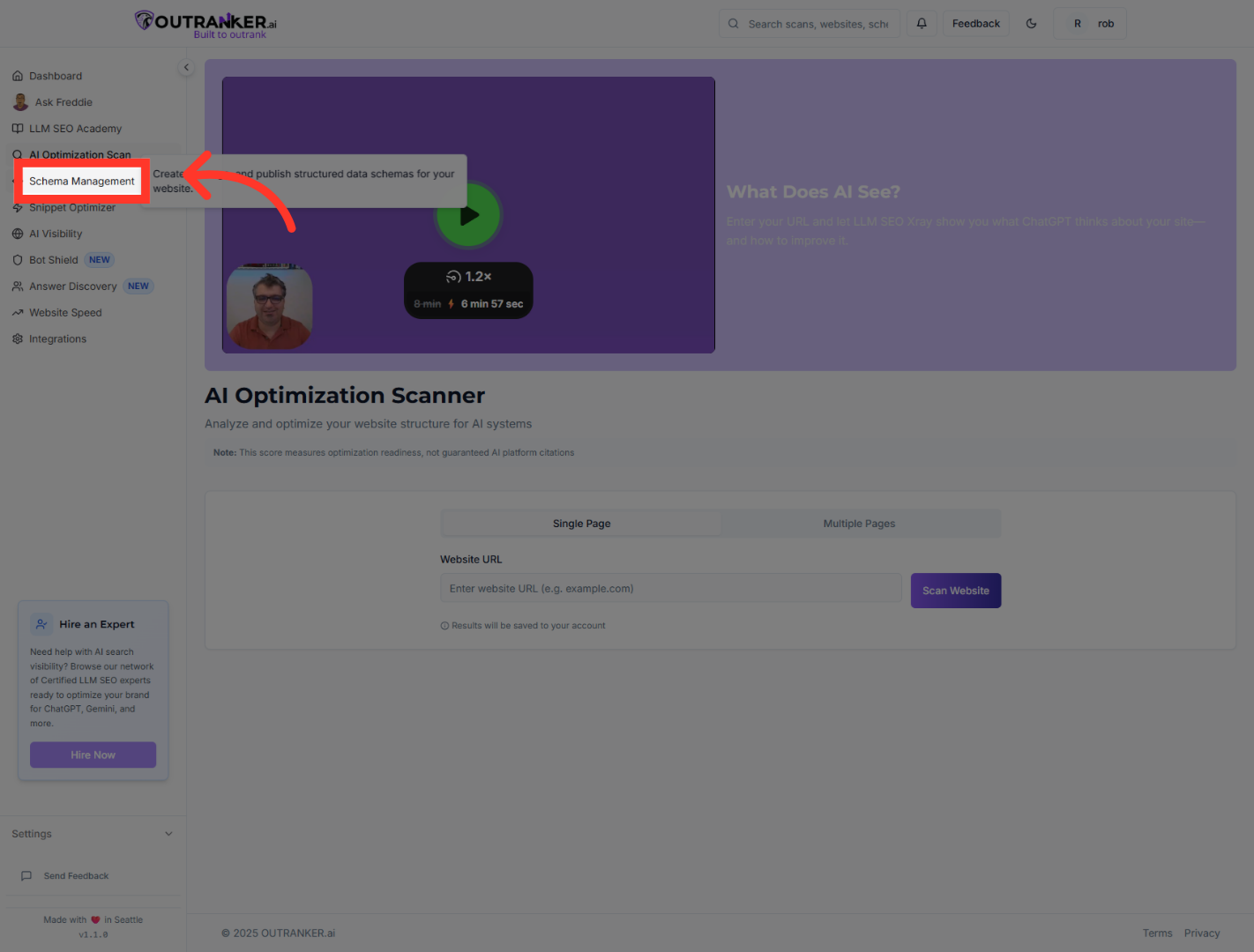 Click 'Schema Management'