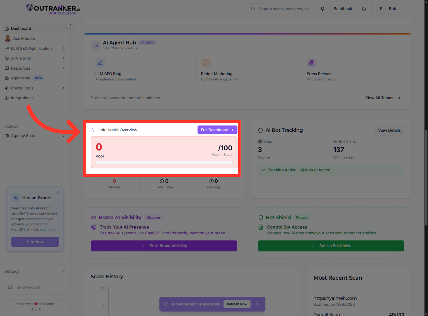 Link Health Overview